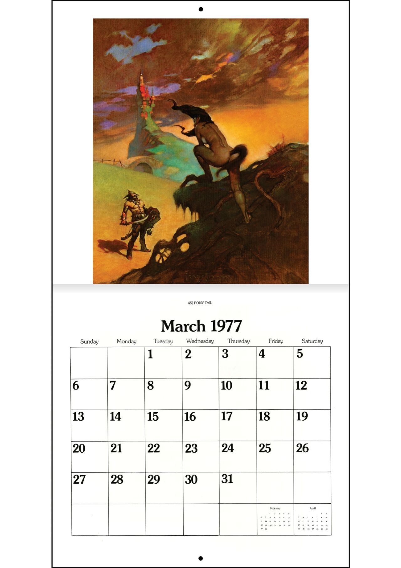 The 1977 Frank Frazetta Calendar