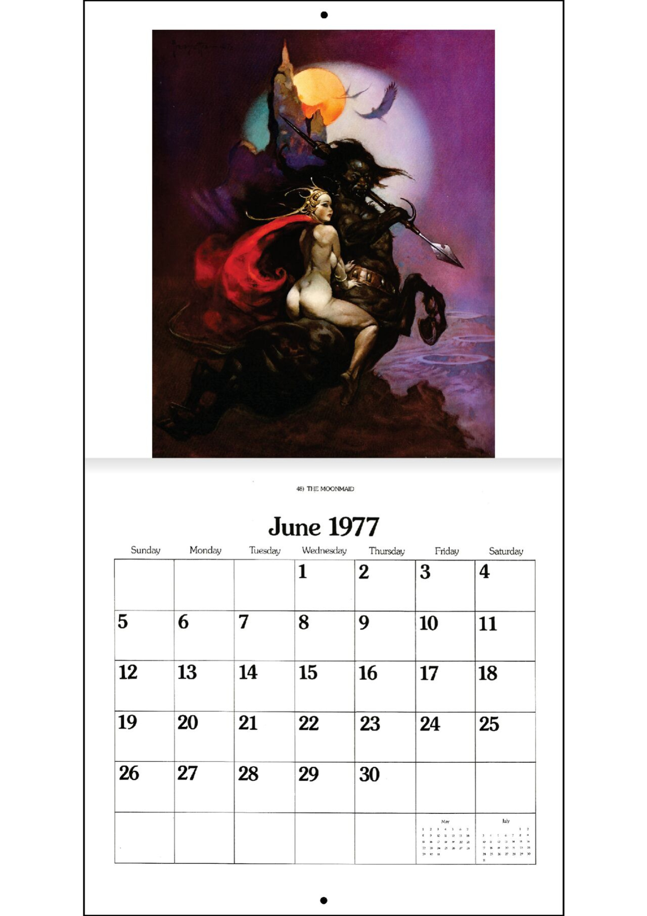 The 1977 Frank Frazetta Calendar