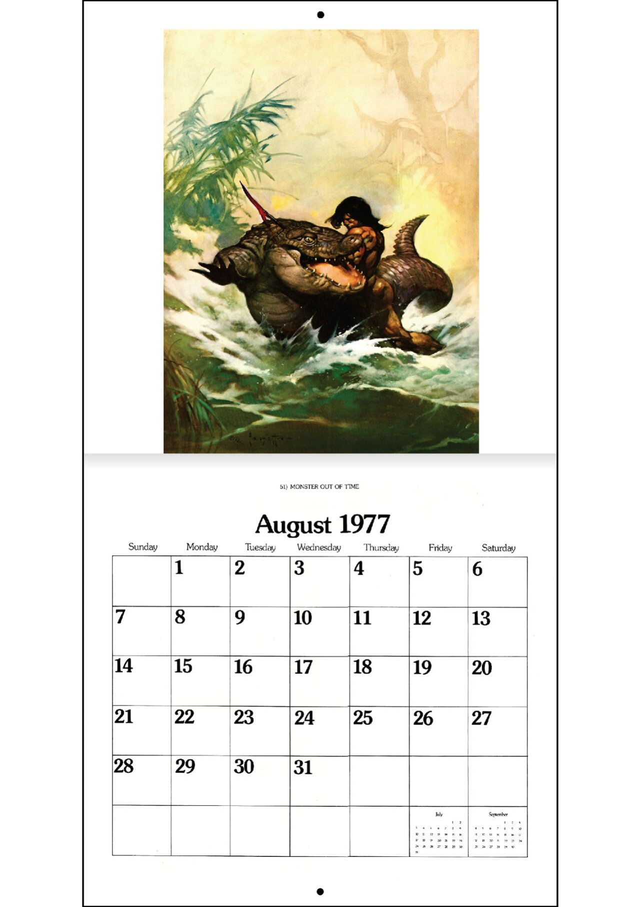 The 1977 Frank Frazetta Calendar
