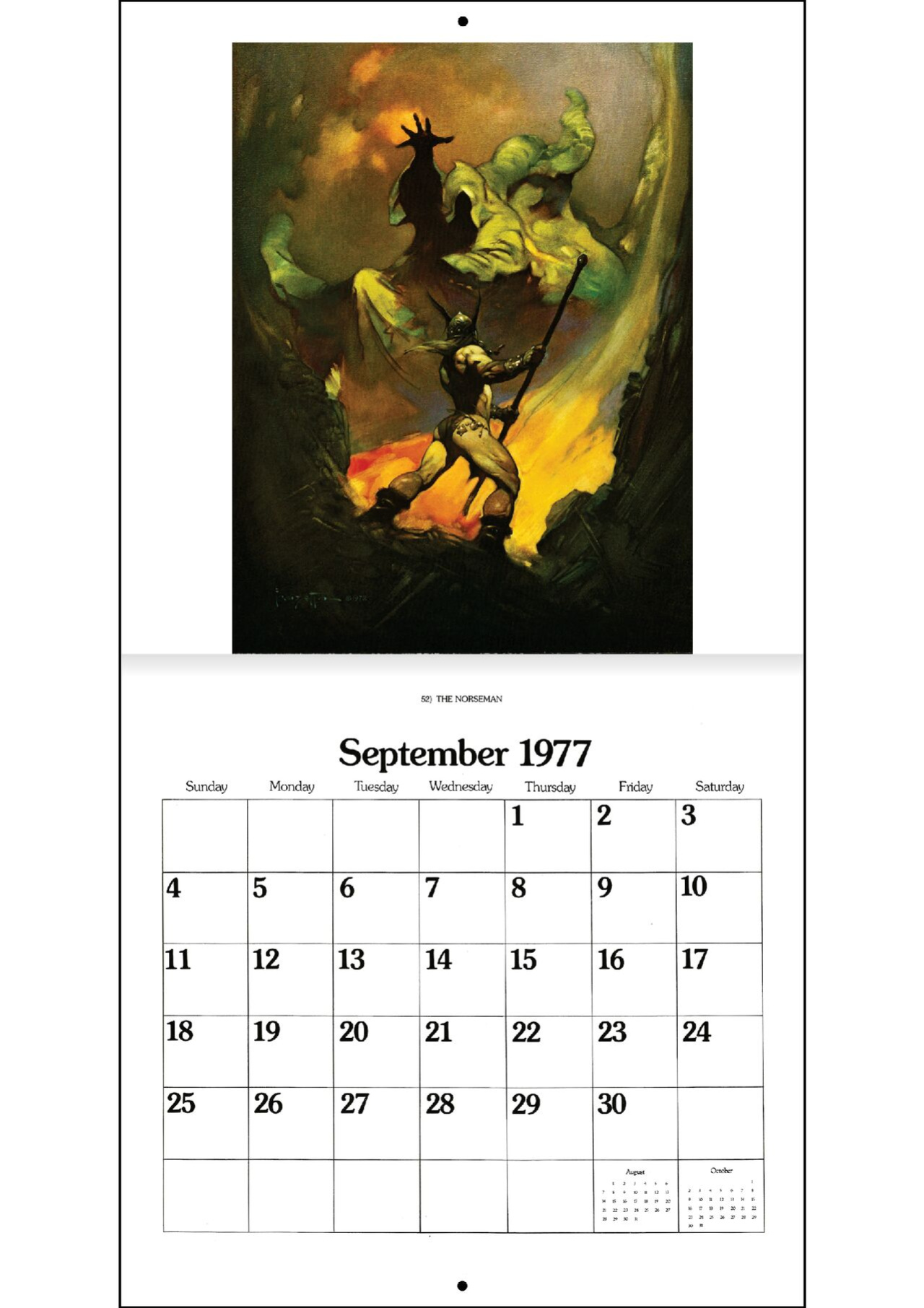 The 1977 Frank Frazetta Calendar