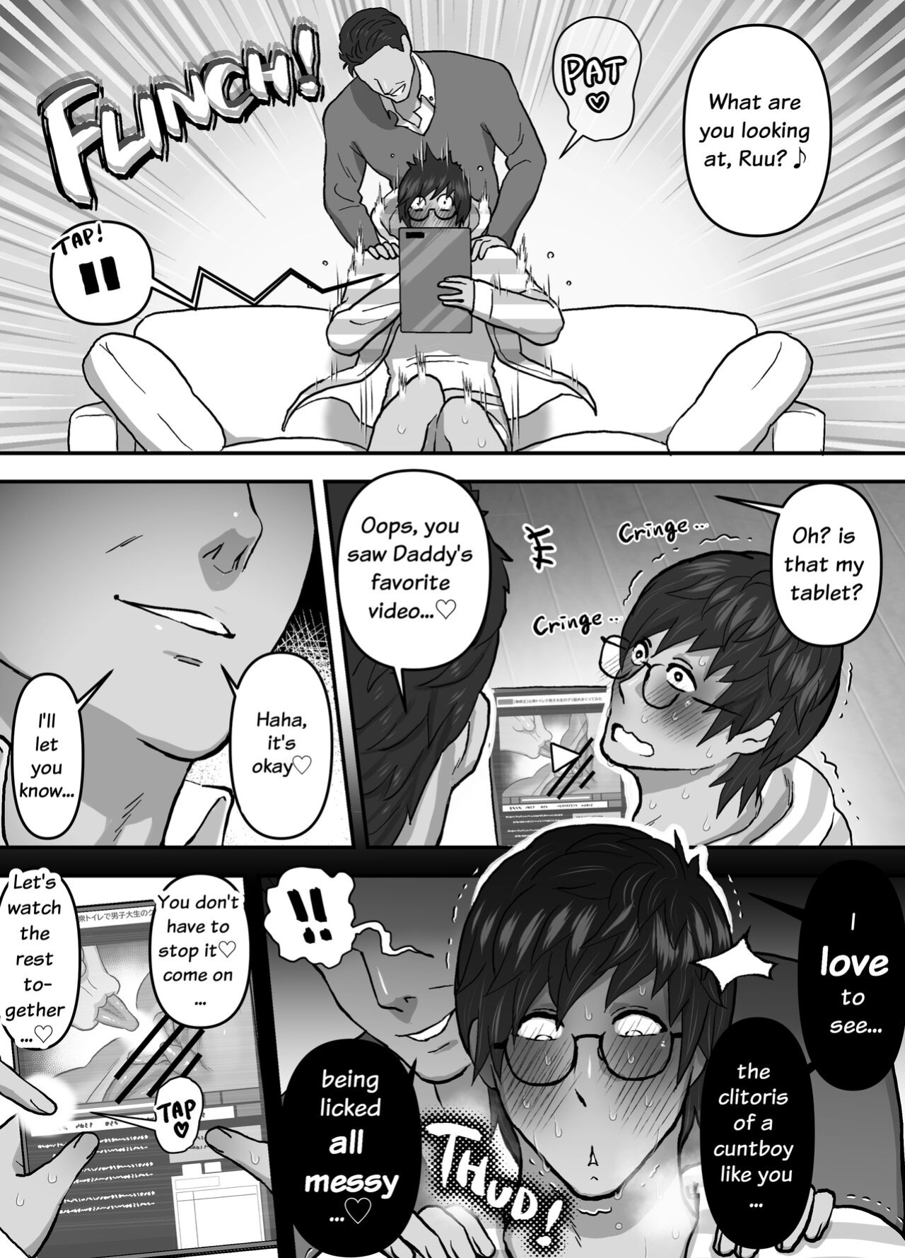 [Onoko Ya Honpo (Kamiwo Akira)] Watching Porn Videos Alone with my Dad