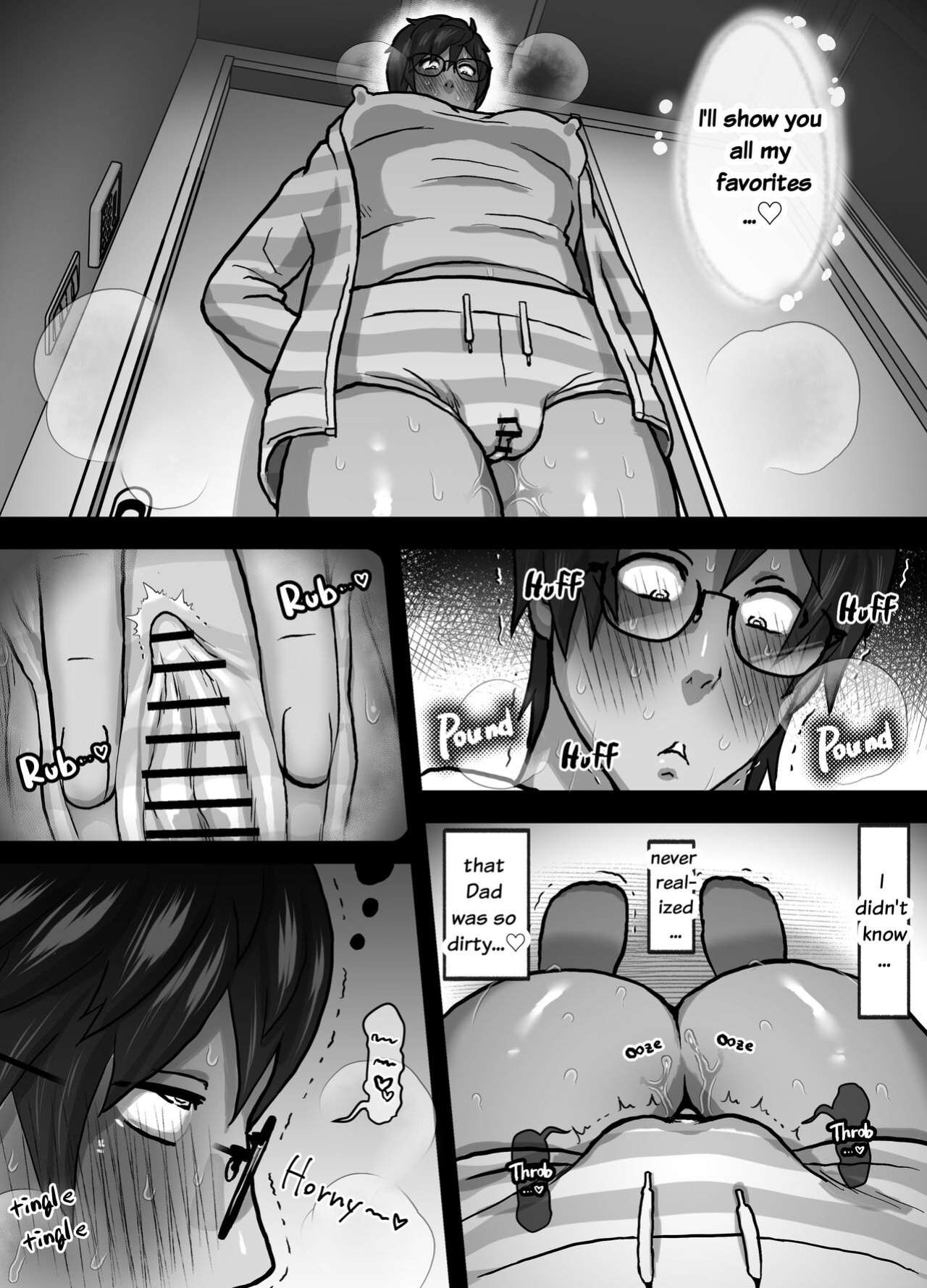 [Onoko Ya Honpo (Kamiwo Akira)] Watching Porn Videos Alone with my Dad