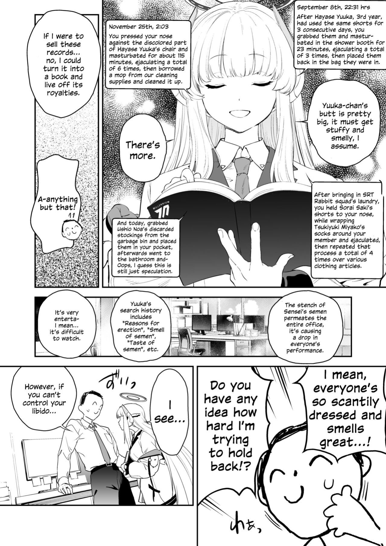 [Camrism (Kito Sakeru)] Seminar Shoki Ushio Noa ni Yoru Gyaku Chinpo Kanri Kiroku - penile paradoxical management écriture (Blue Archive) [SDTLs]
