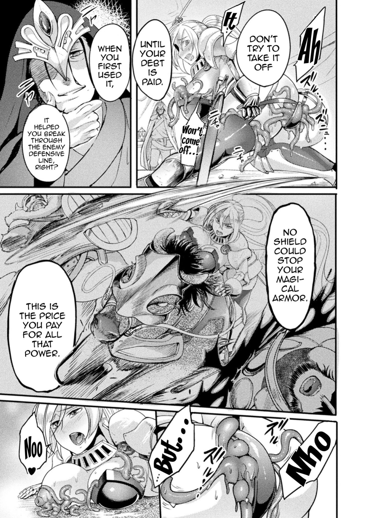 [Remu] Zettai ni Shokushu ni Maketari Shinai Onna Kishi | The Female Knight Definitely Wont Lose To Tentacles (2D Comic Magazine Noroi no Soubi de Ryoujoku Zecchou! Vol. 1) [Doujins.com]