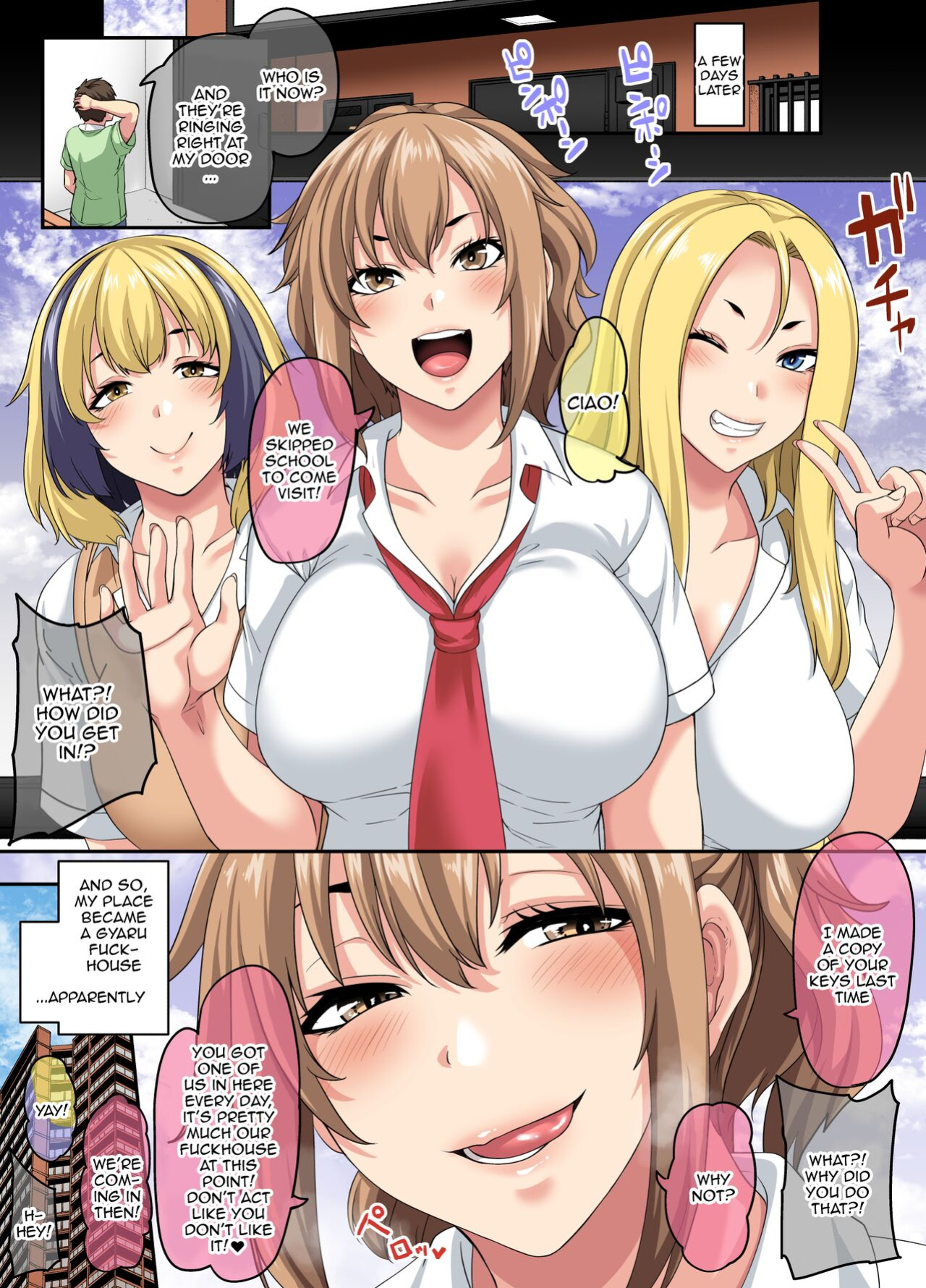 [Tiramisu Tart (Kazuhiro)] Papakatsu SeFri Gal ga Tomodachi o Tsurete kita node Kuttetara Gyaku ni Kakomare Yowasare Shiboritorare Ie o Yaribeya Atsukai sareru Hanashi [Doujins.com]