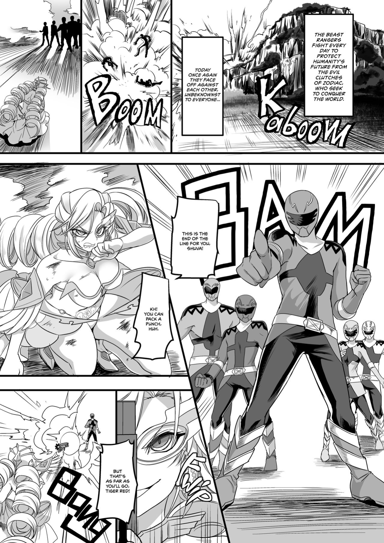 [Amulai Sweets Factory (Kouji)] Beast Ranger Tiger Red: The Downfall of Justice [2d-market.com]