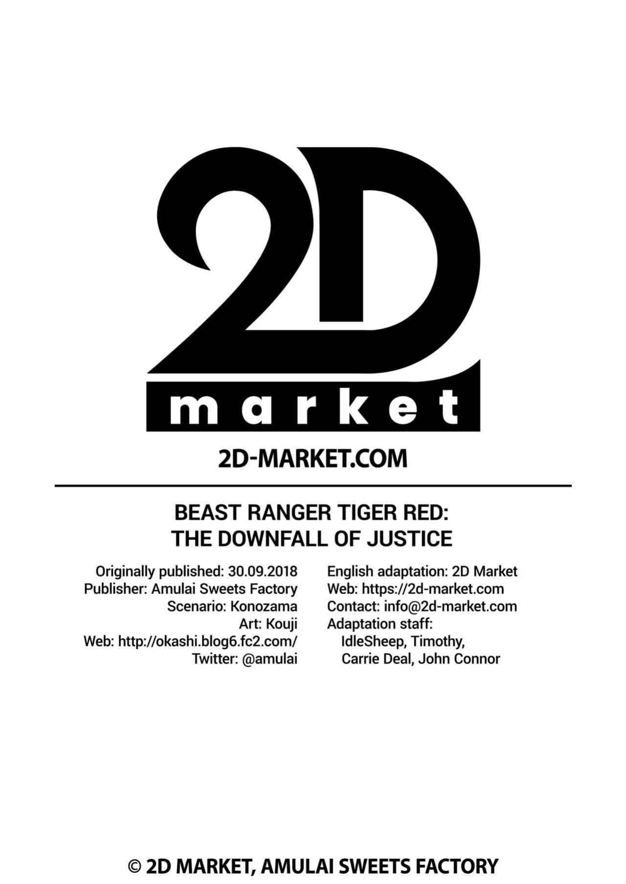 [Amulai Sweets Factory (Kouji)] Beast Ranger Tiger Red: The Downfall of Justice [2d-market.com]