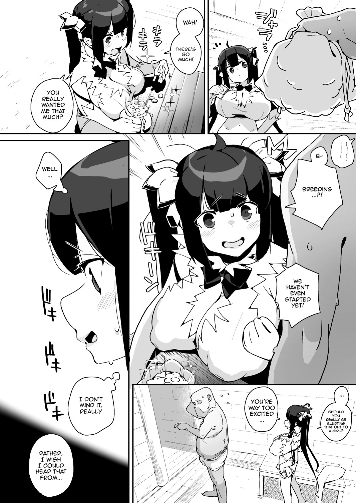 [Entelekheia (Chirumakuro)] Himogami-sama to Hitobanchuu taiekikoukan | Spending The Whole Night Exchanging Bodily Fluids With The String Goddess (Dungeon ni Deai o Motomeru no wa Machigatteiru Darou ka) [Doujins.com]