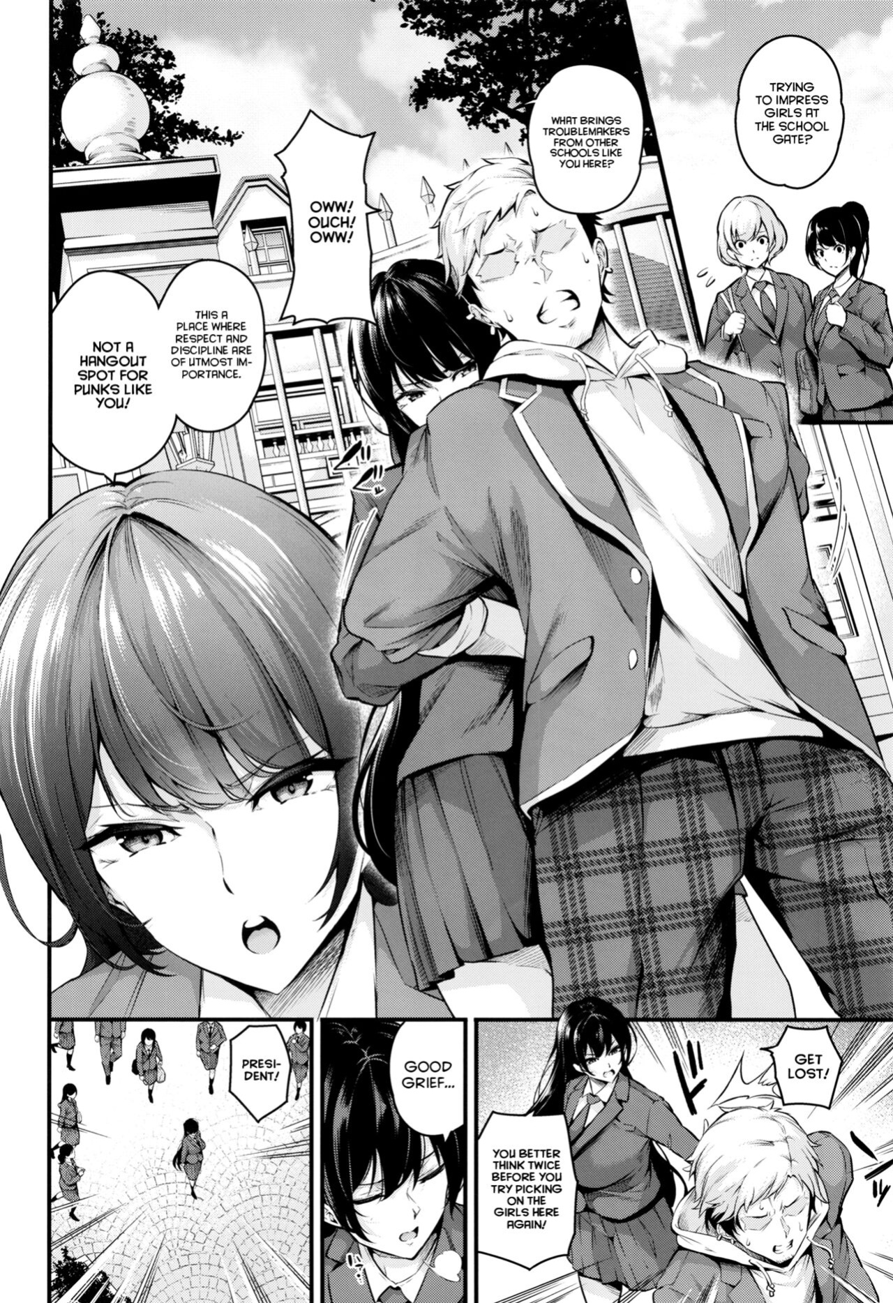 [Nasi-pasuya (Nasipasuta)] Shiramine Gakuen no Mesubuta Kaichou | Sow President of the Shiramine Academy [Project Valvrein]