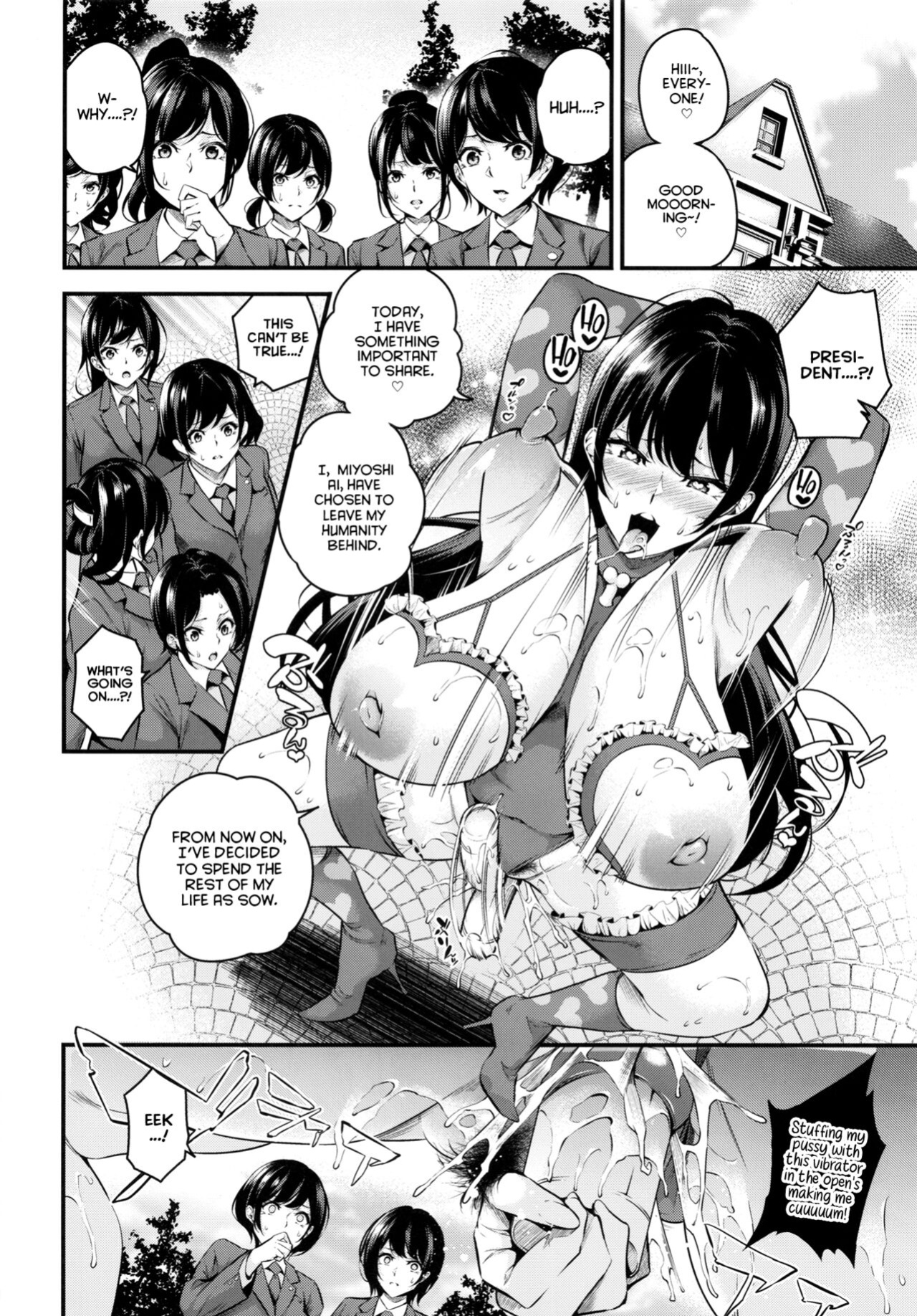 [Nasi-pasuya (Nasipasuta)] Shiramine Gakuen no Mesubuta Kaichou | Sow President of the Shiramine Academy [Project Valvrein]
