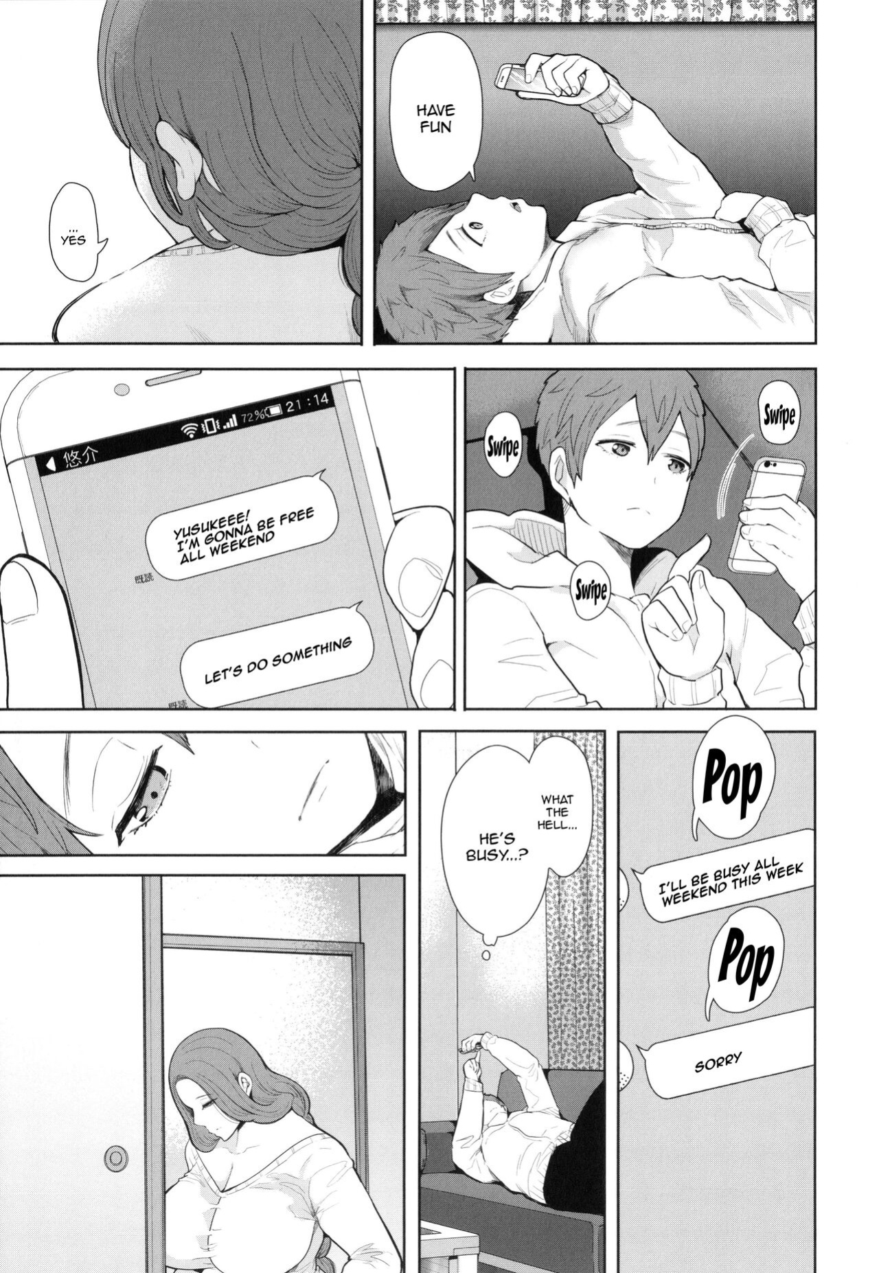 [Shomu] Mukashi no Uwaki Aite no ko ga Jitsu wa Watashi no Musuko no Doukyuusei de... [Doujins.com]