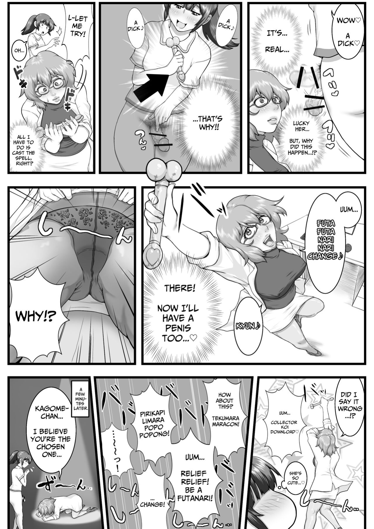 [Seieki Kakeru] Sora kara Futtekita Henshin Item de Futanarini Natchatta Hanashi | Became A Futanari Dick Chick From Some Item That Fell From The Sky [Solid Rose]