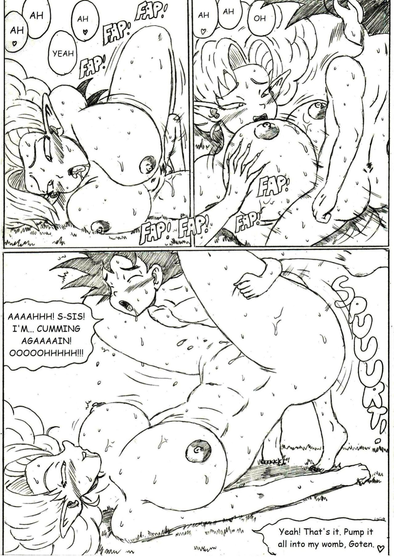 [Thewritefiction] Big sis lesson Zangya x Goten