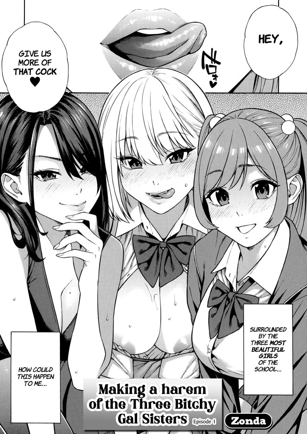 [Zonda] Making a Harem of the Three Bitchy Gal Sisters - Episode 1 (Comic Mugen Tensei 2023-12) [Comoop]