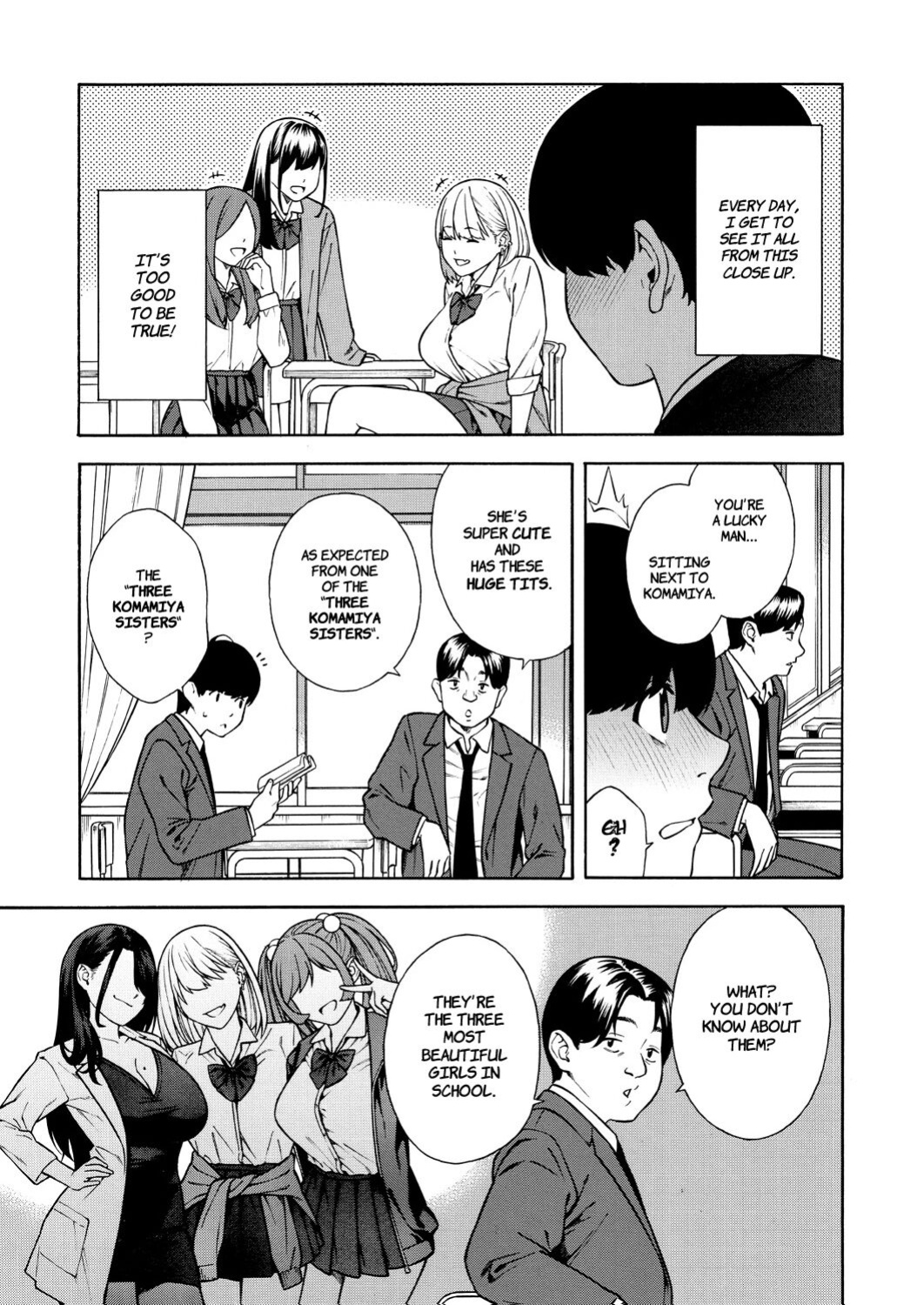 [Zonda] Making a Harem of the Three Bitchy Gal Sisters - Episode 1 (Comic Mugen Tensei 2023-12) [Comoop]
