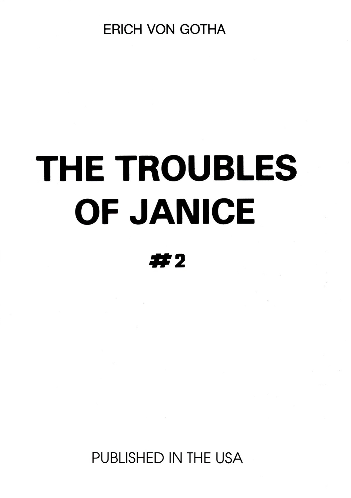 [Erich Von Gotha] The Troubles of Janice 2
