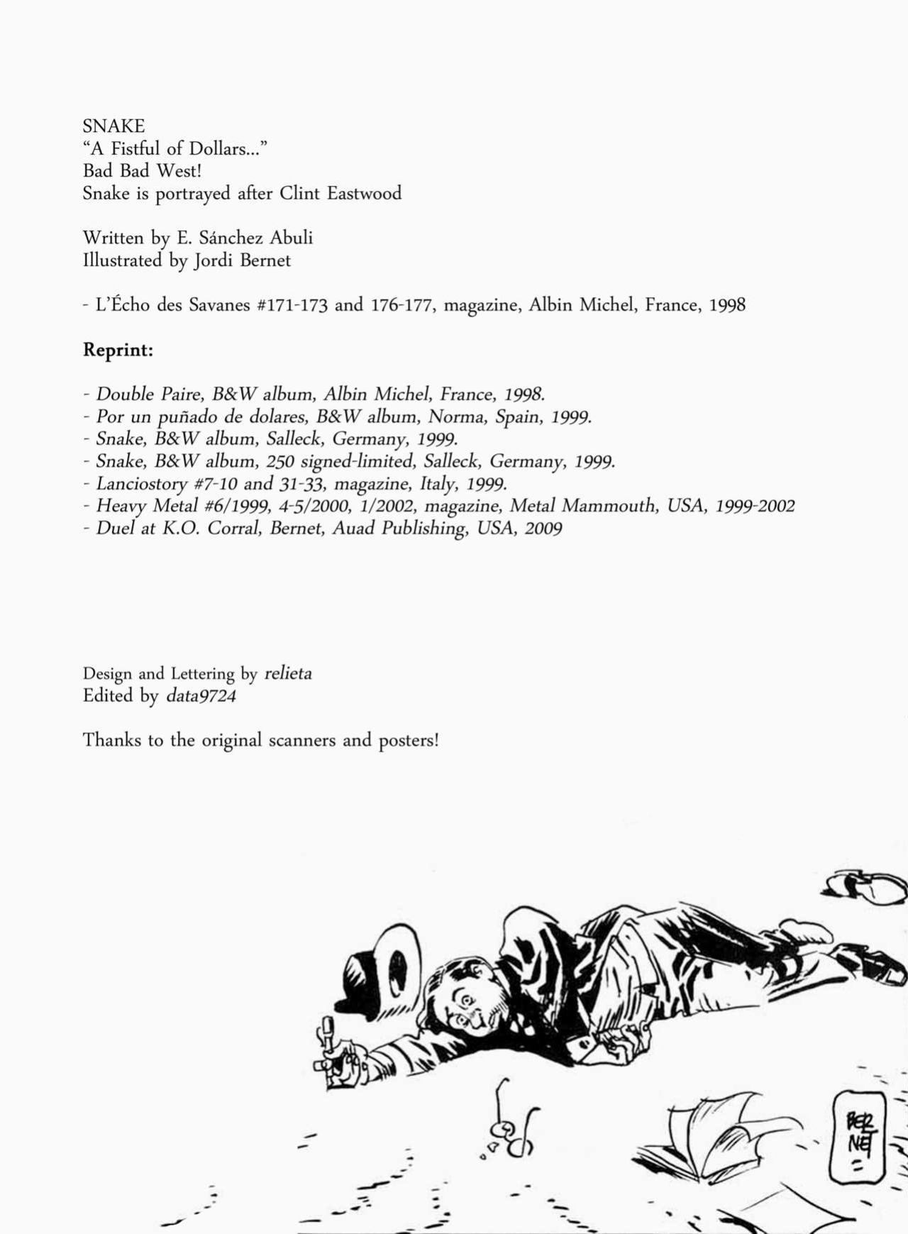 [Jordi Bernet] Snake - A fistful of Dollars