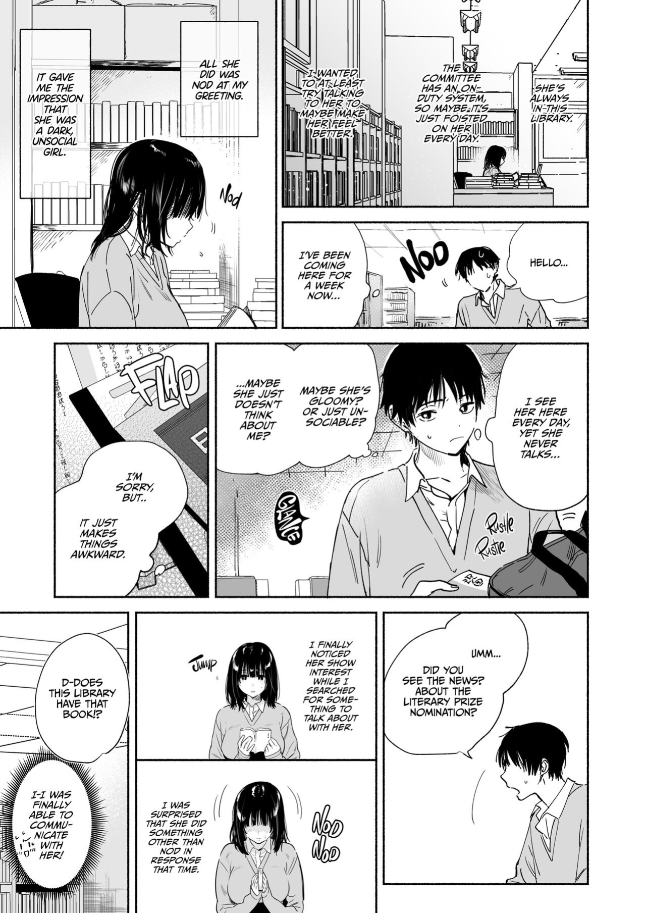 [Yuzuya (Yuzuha)] Mukuchi na Tosho Iin to Sex Zuke. | Addicted to Sex With a Taciturn Library Committee Member
