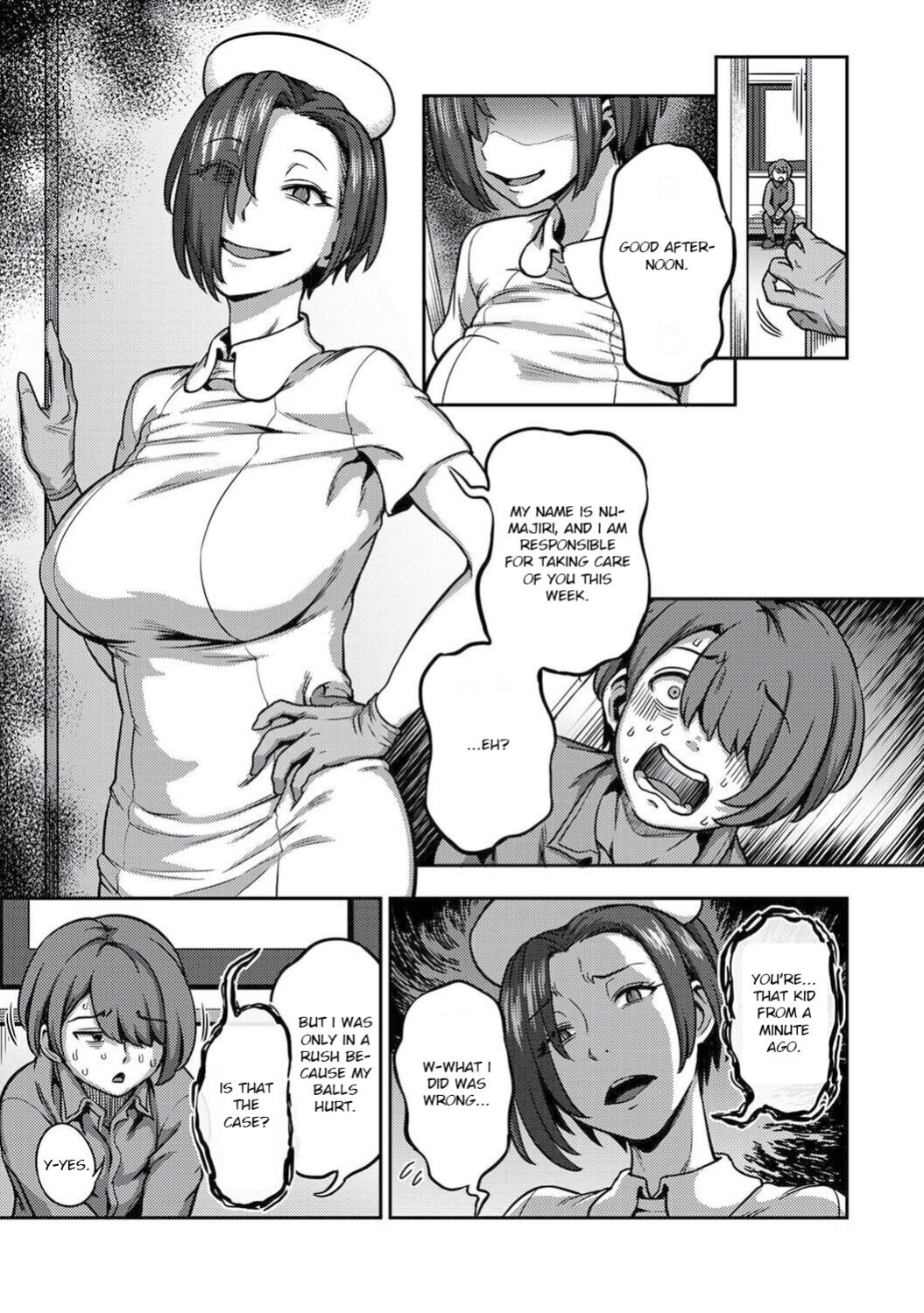 [Kameyama Shiruko] Sakusei Byoutou ~Seikaku Saiaku no Nurse shika Inai Byouin de Shasei Kanri Seikatsu~ Ch. 6 | Life in a Hospital With Only the Worst Nurses! Ch. 6 (COMIC Ananga Ranga Vol. 76) [nudgenudge]