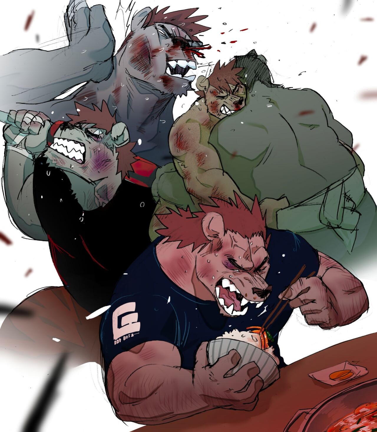(Shinshun Kemoket 8) [Sagyouba NOMNOM (Nomifuki)] BHB Kemo Pro Magazine