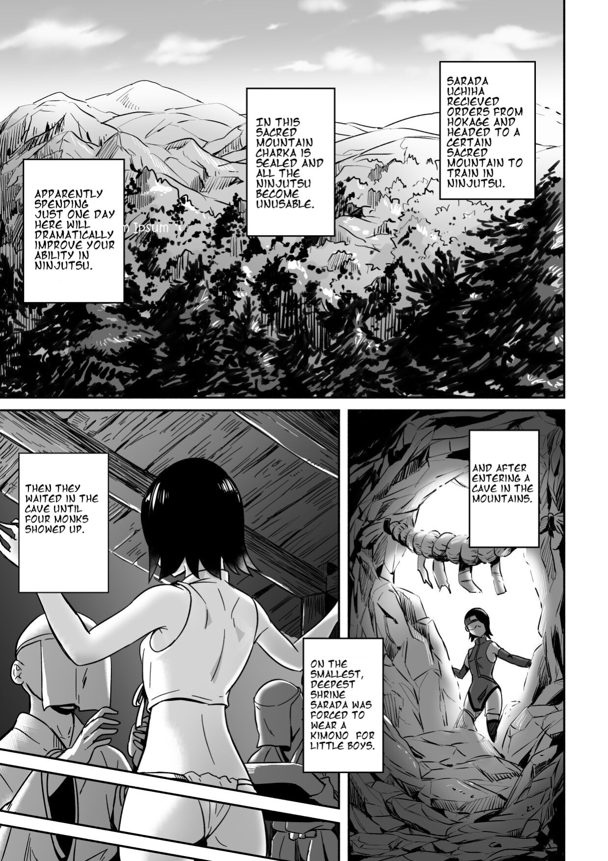 [Silver Dog] Sarada-chan no Chakra o Fuuin Shite Shugyou to Itsuwari Eroi Koto o suru Hon | A book about training and tricking Sarada-chan, who had her chakra sealed, into doing erotic things (Boruto) [Smiling_Pirate]