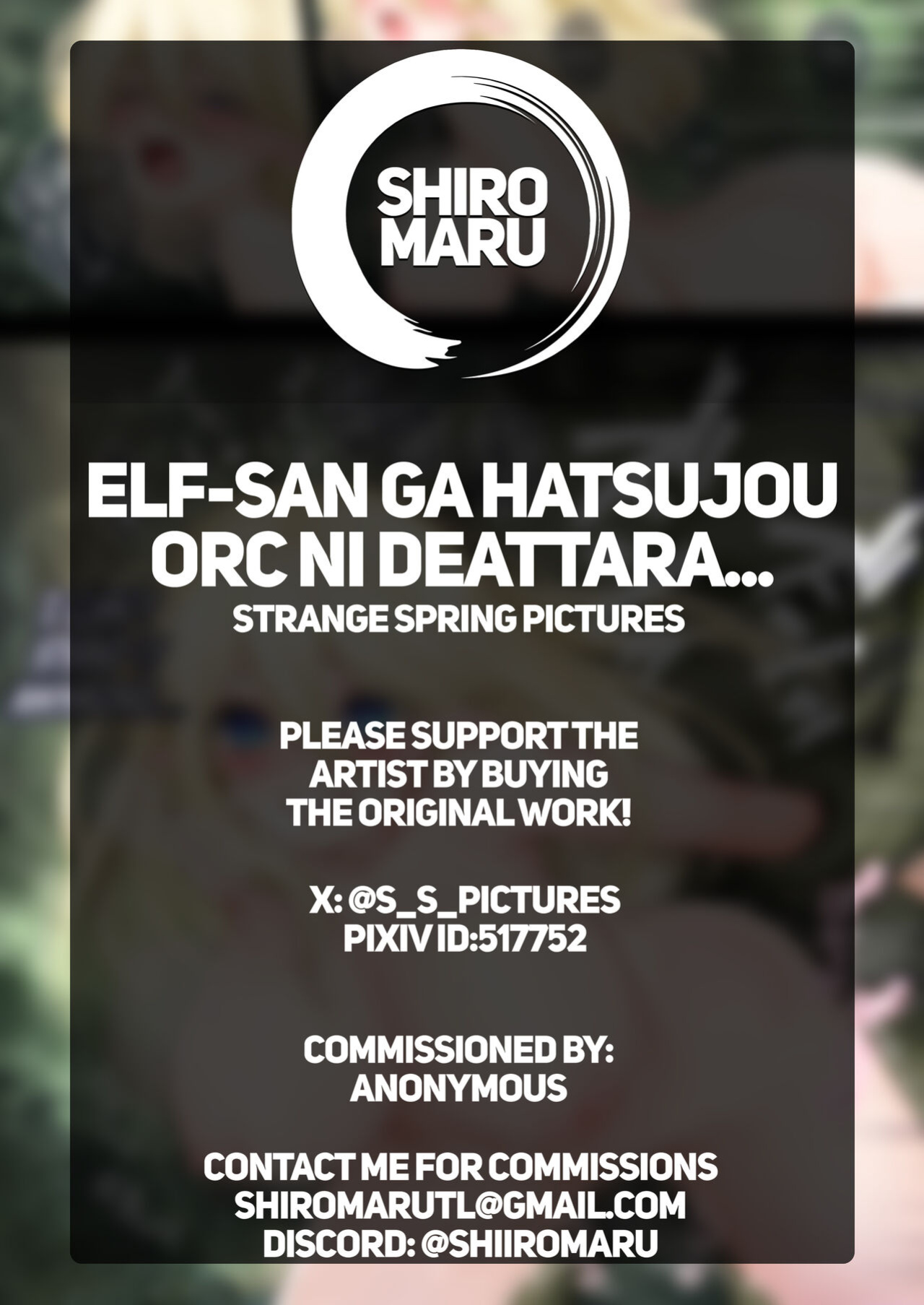 [Strange Spring Pictures (S.S.P)] Elf-san ga Hatsujou Orc ni Deattara... | When and Elf Meets an Orc in Heat... [Shiromaru]