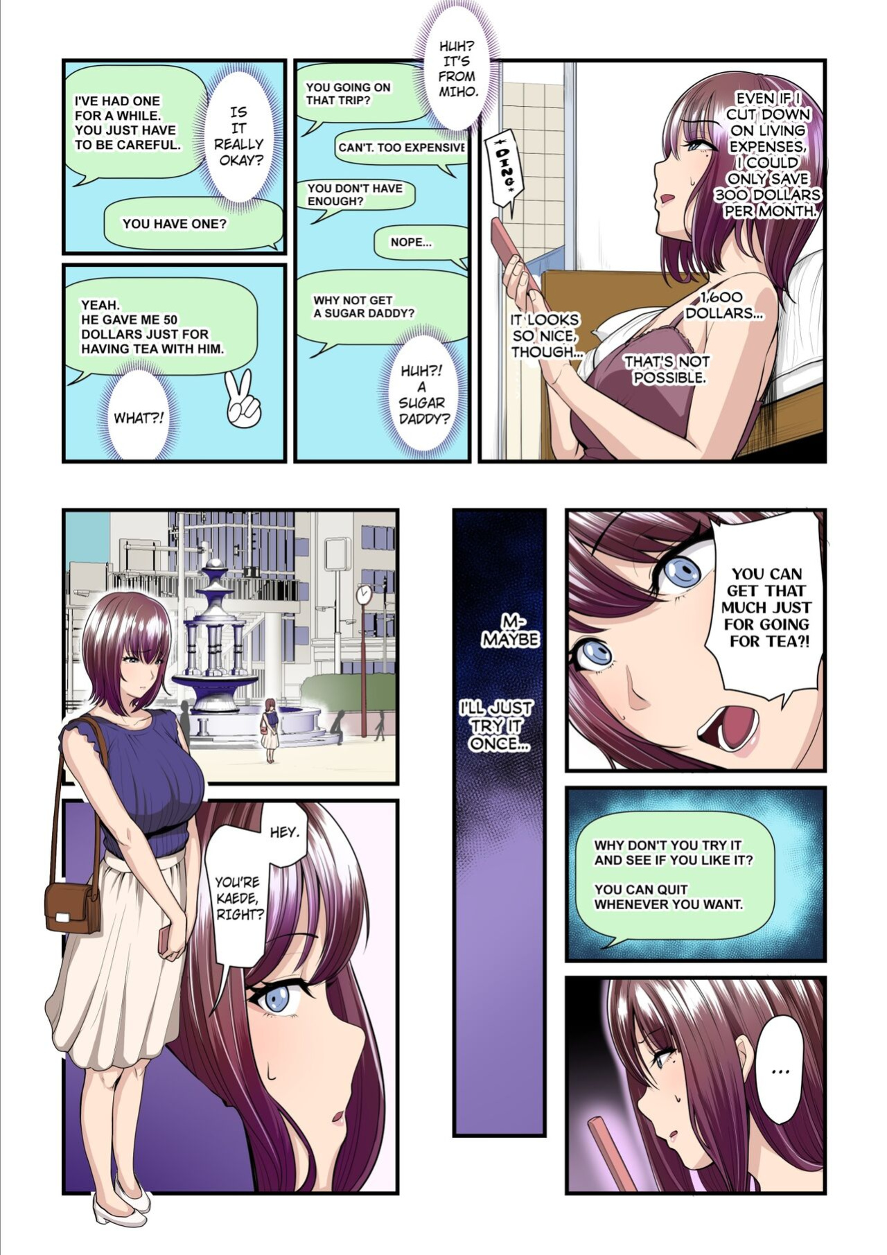 [Ura no Hikidashi (Nizii)] Pakokatsu Oji-san to Kaede-chan | Kaede and Her Sugar Daddy