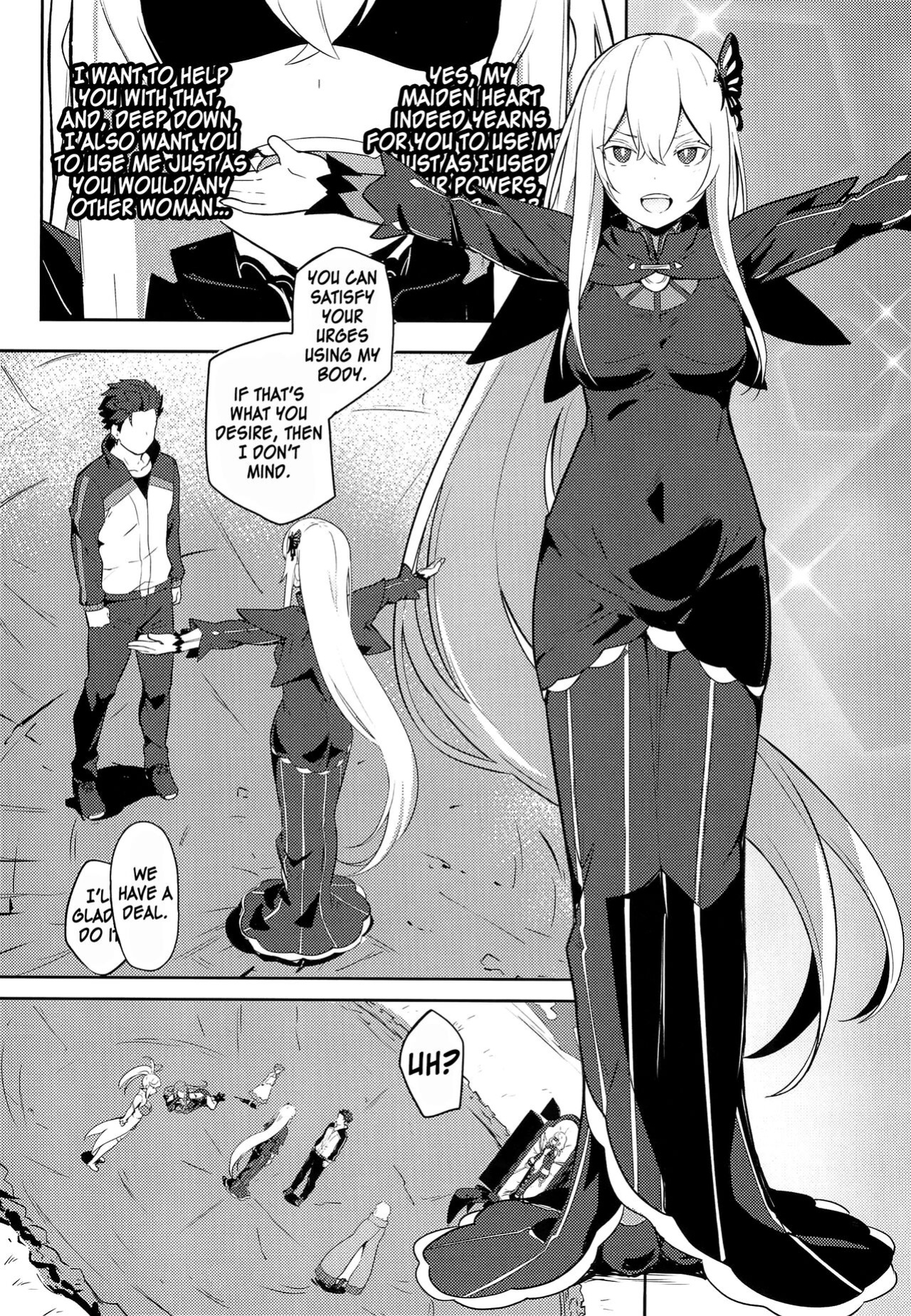 (C99) [Ohanabatake (Siseki Hirame)] Echidna sukebebon I (Re:Zero kara Hajimeru Isekai Seikatsu) [Kinsei Translations]