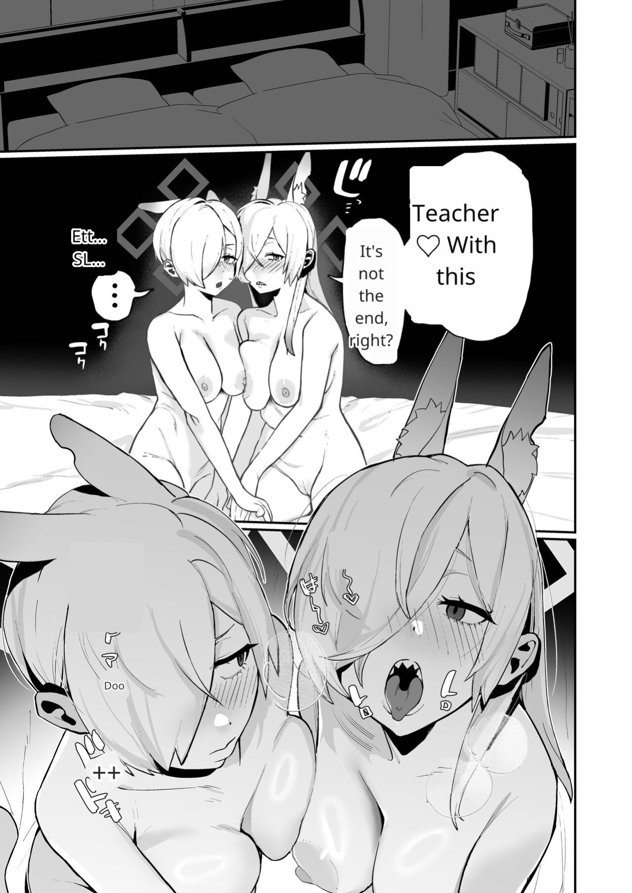 [Muchimuchitei (Hakujitsu Mamire)] Kanna (Ima) x Sensei x Kanna (Mukashi) 3P Suru Hanashi (Blue Archive)