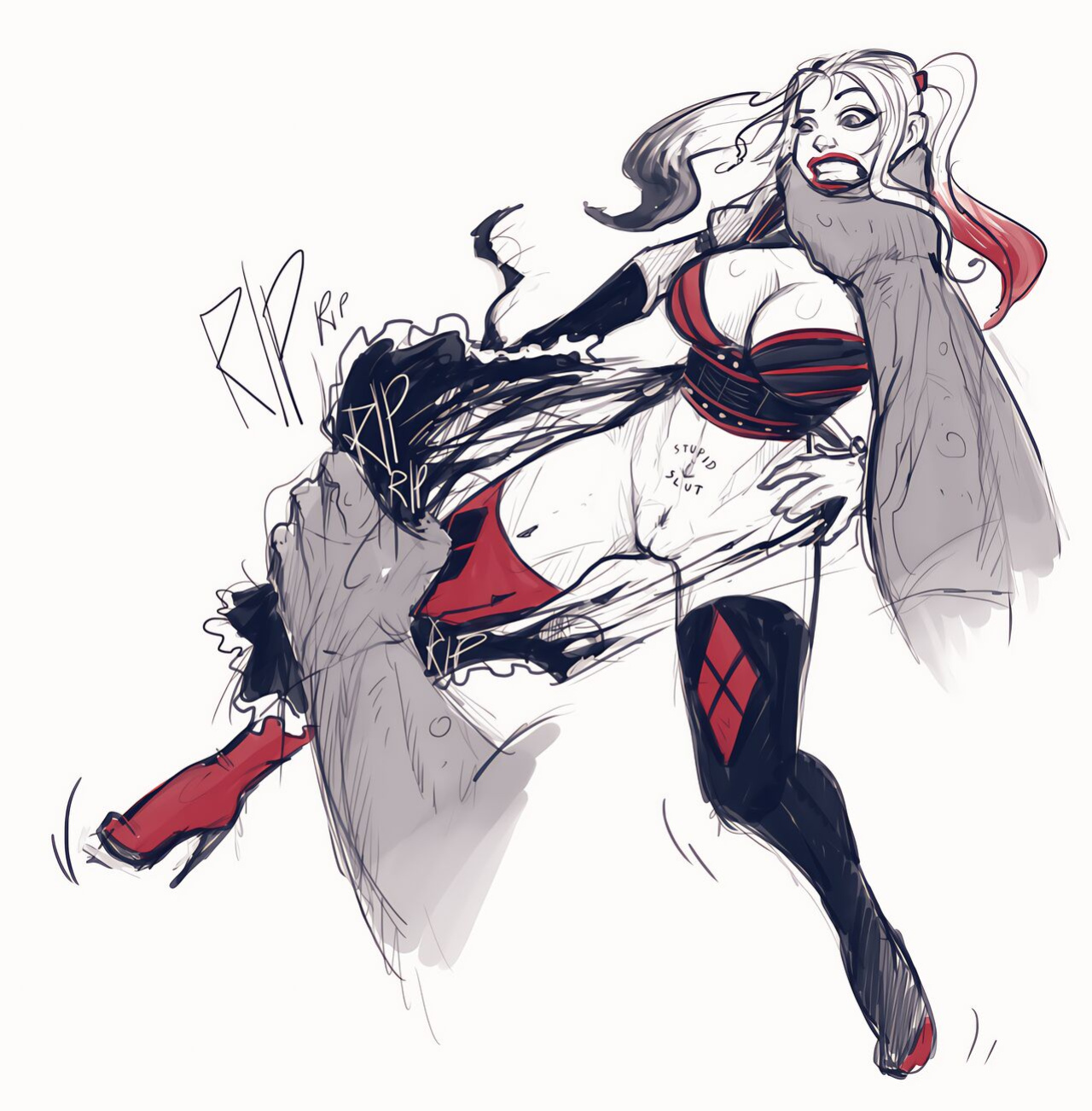 [DevilHS] Harley Quin Superslut + Extras (Upscaled)