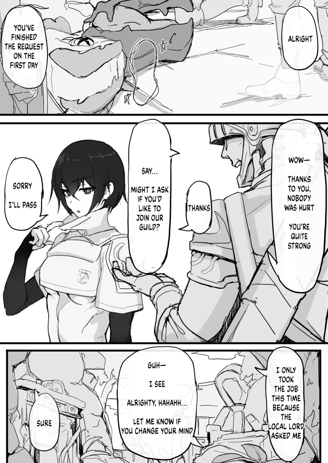 [Shirabe Shiki] Kurokami Cool Kenshi no Shumi | The Stoic Dark-Haired Swordswoman's Hobby