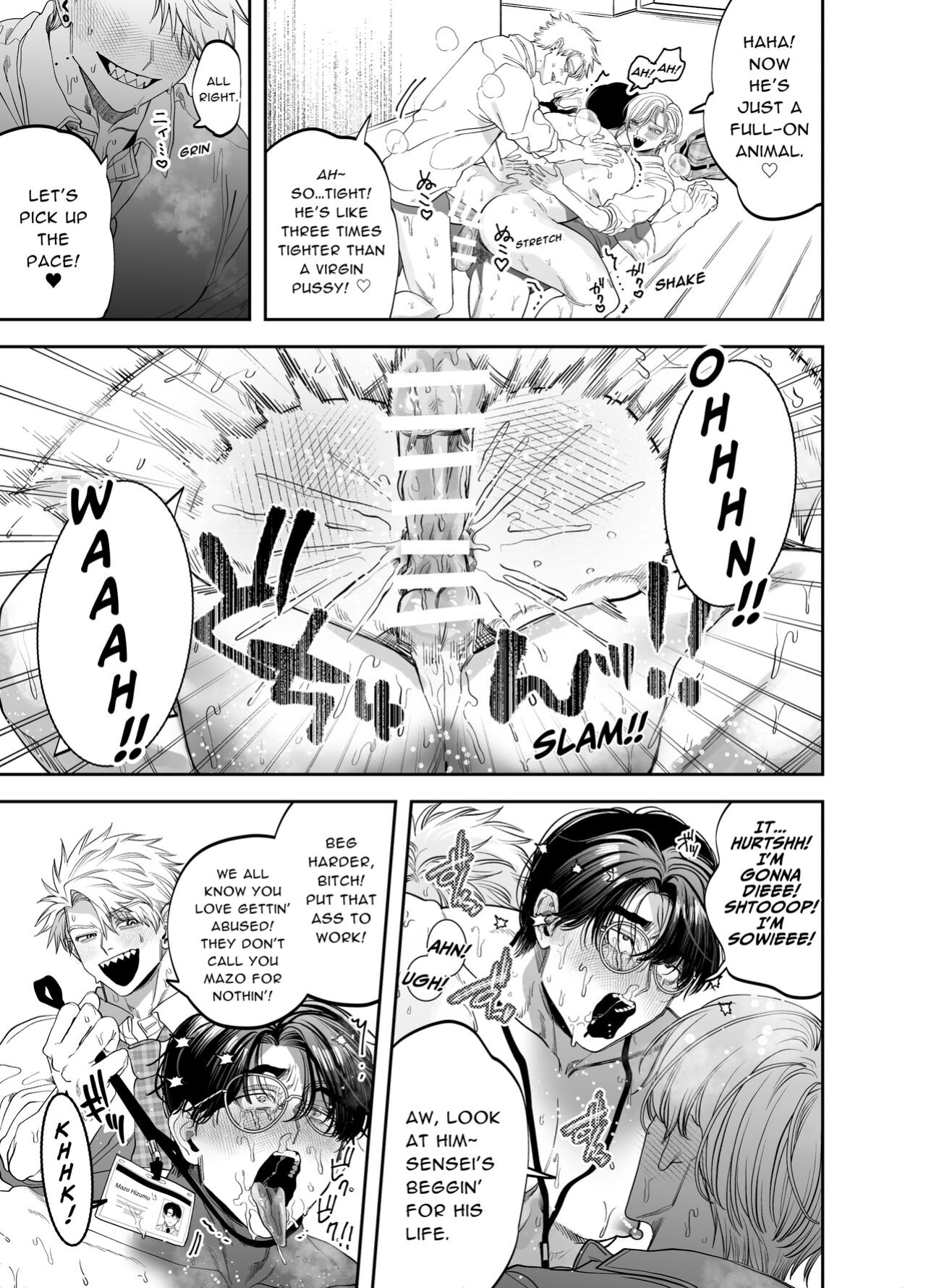 [KANIPANKO (Kanipan Mushamusha)] Teach us, Mazo-Sensei! ~Ravished and Corrupted by the Delinquent Sadist Brothers I Teach~