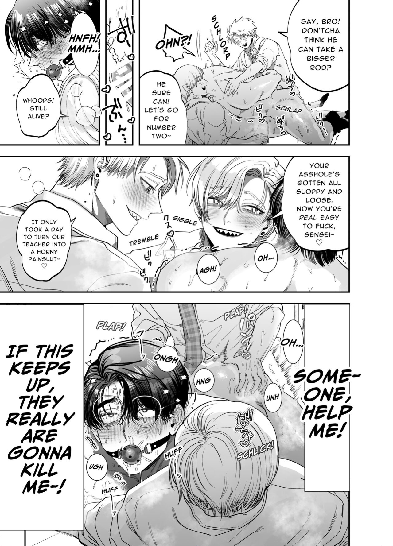 [KANIPANKO (Kanipan Mushamusha)] Teach us, Mazo-Sensei! ~Ravished and Corrupted by the Delinquent Sadist Brothers I Teach~