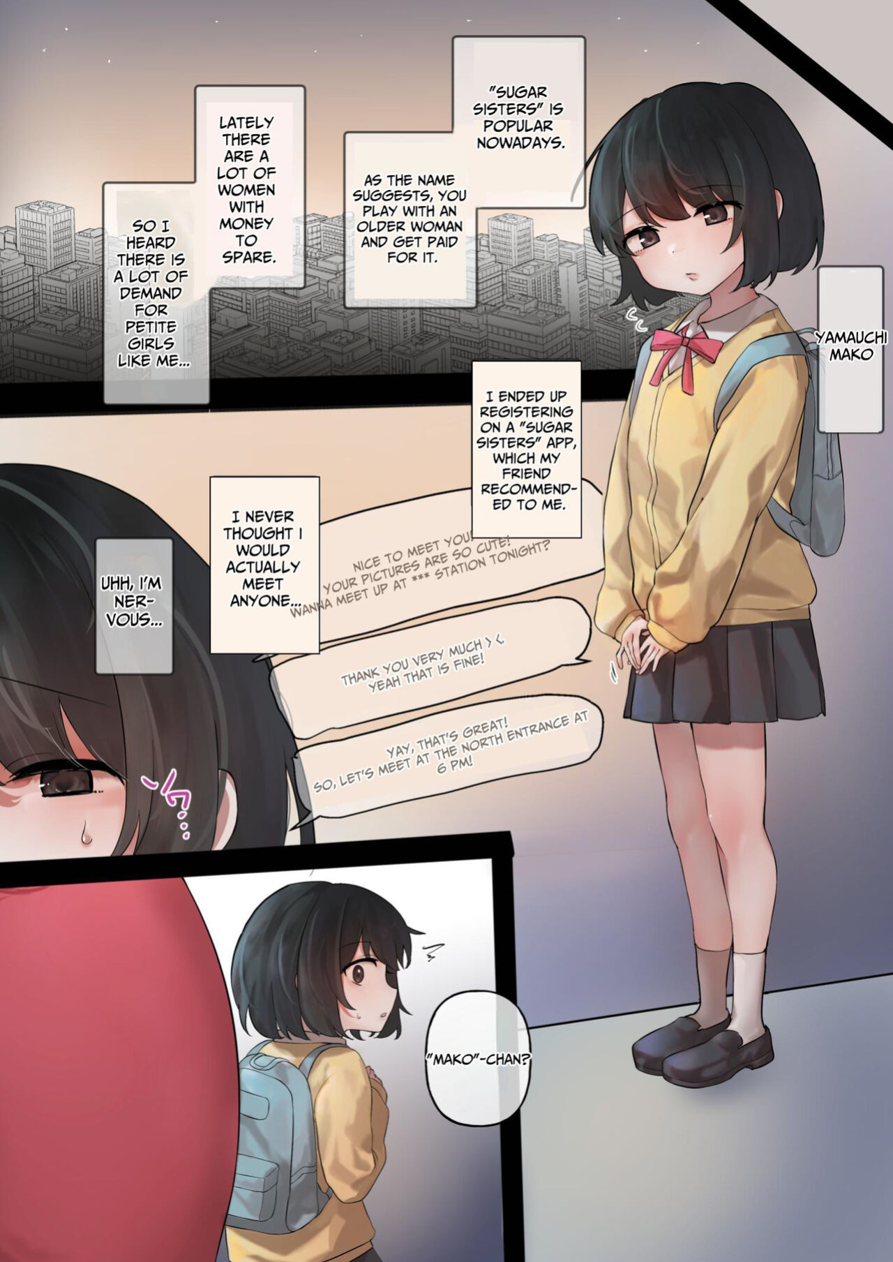 [Amai Shoujo Koubou (Amai Meiden)] I Started Using A Sugar Sister Hookup App. ~devoured by a big dick futanari lady~ [Pyruz Translation]