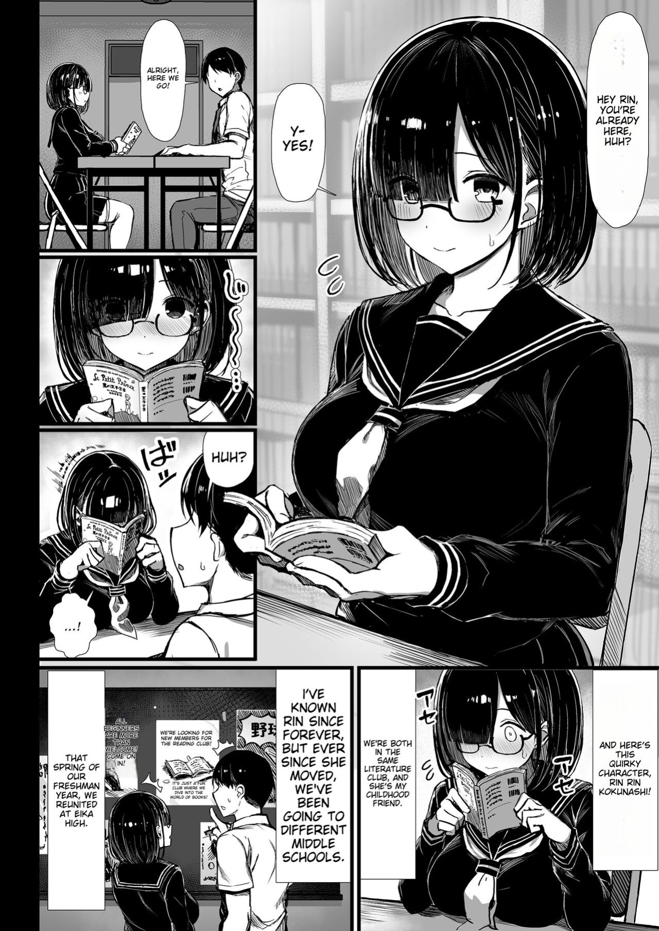 [MOSQUITONE. (Great Mosu)] Bungaku Shoujo wa Somerareru | Nerdy Girl Dyed Into A Slut [MTL]