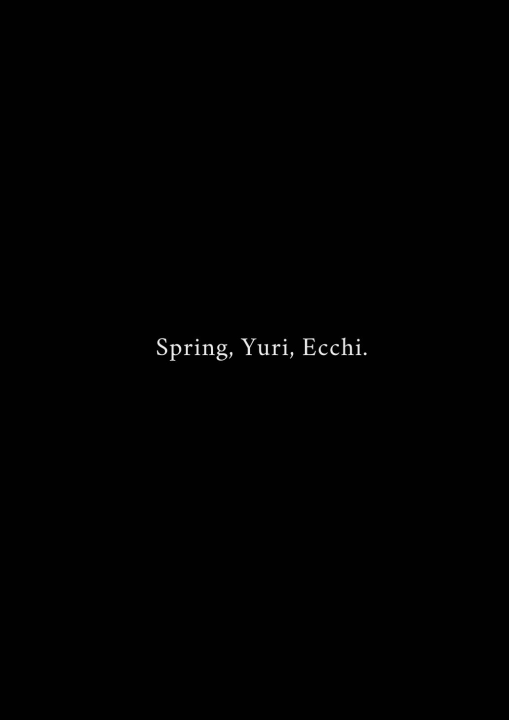 [Tabehoudai (Namaniku)] Haru, Yuri, Ecchi. | Spring, Yuri, Ecchi. [YURI HUB PLUS]