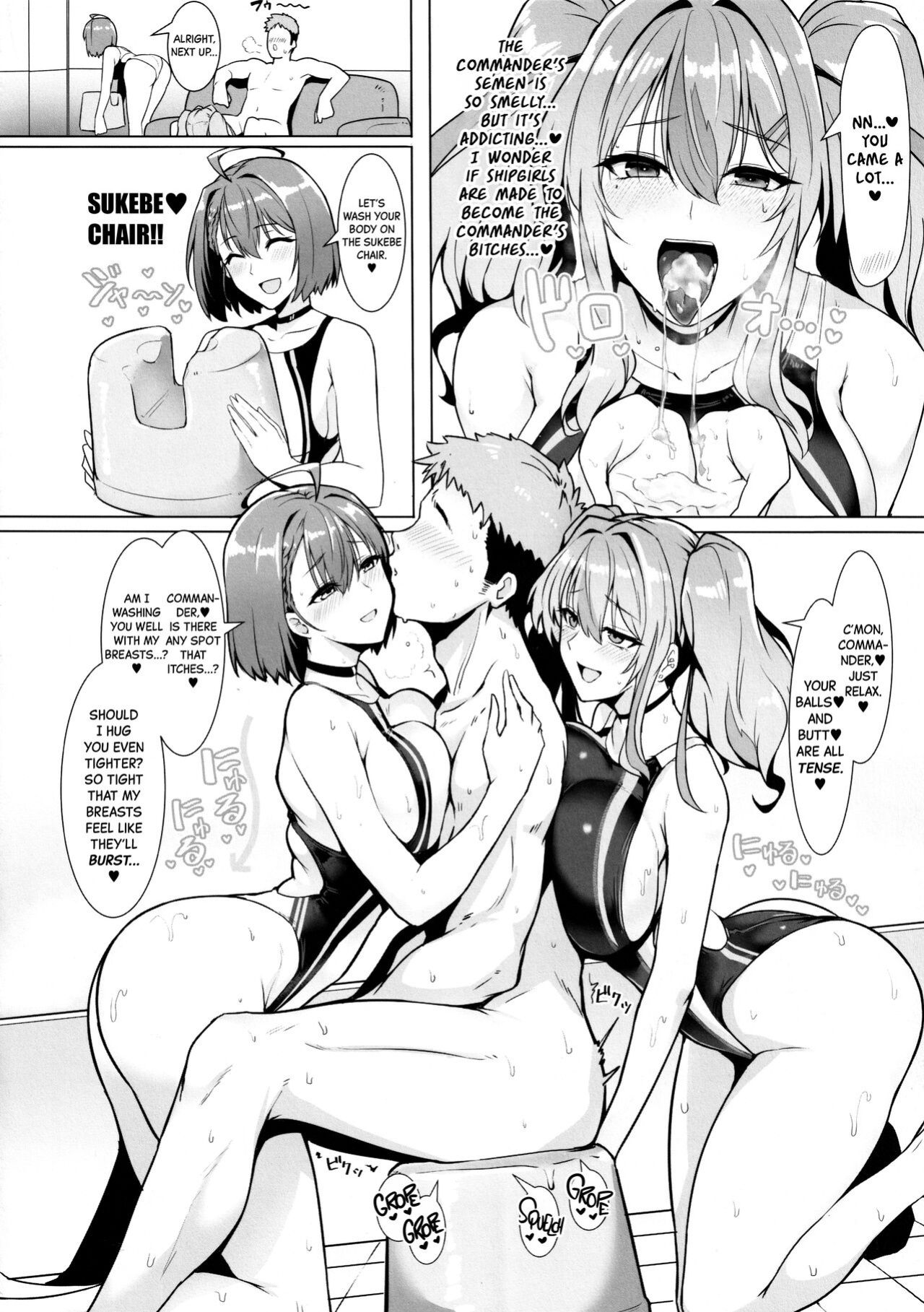 (C103) [Hokkebain! (Halcon)] Shikikan Senyou Baltimore-kyuu Kyouei Mizugi Soapland | Commander's Exclusive Baltimore-class Racing Swimsuit Soapland (Azur Lane) [Black Grimoires]