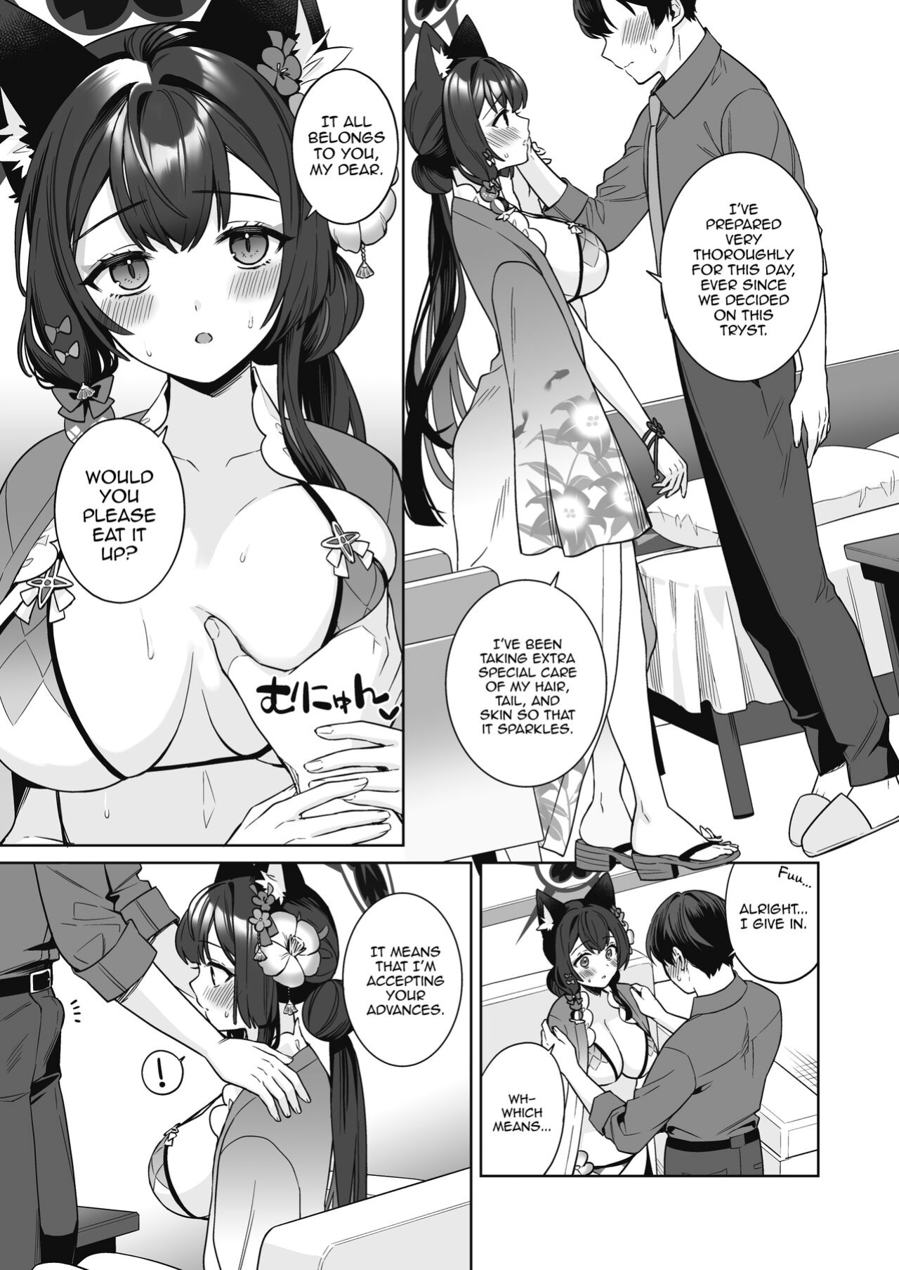 [NOMIYAGUMI (Ichinomiya)] Junjou・Renjou・Hatsujou Kitsune 2 | Pure♥Lovestruck♥Fox in Heat 2 (Blue Archive) [mysterymeat3]