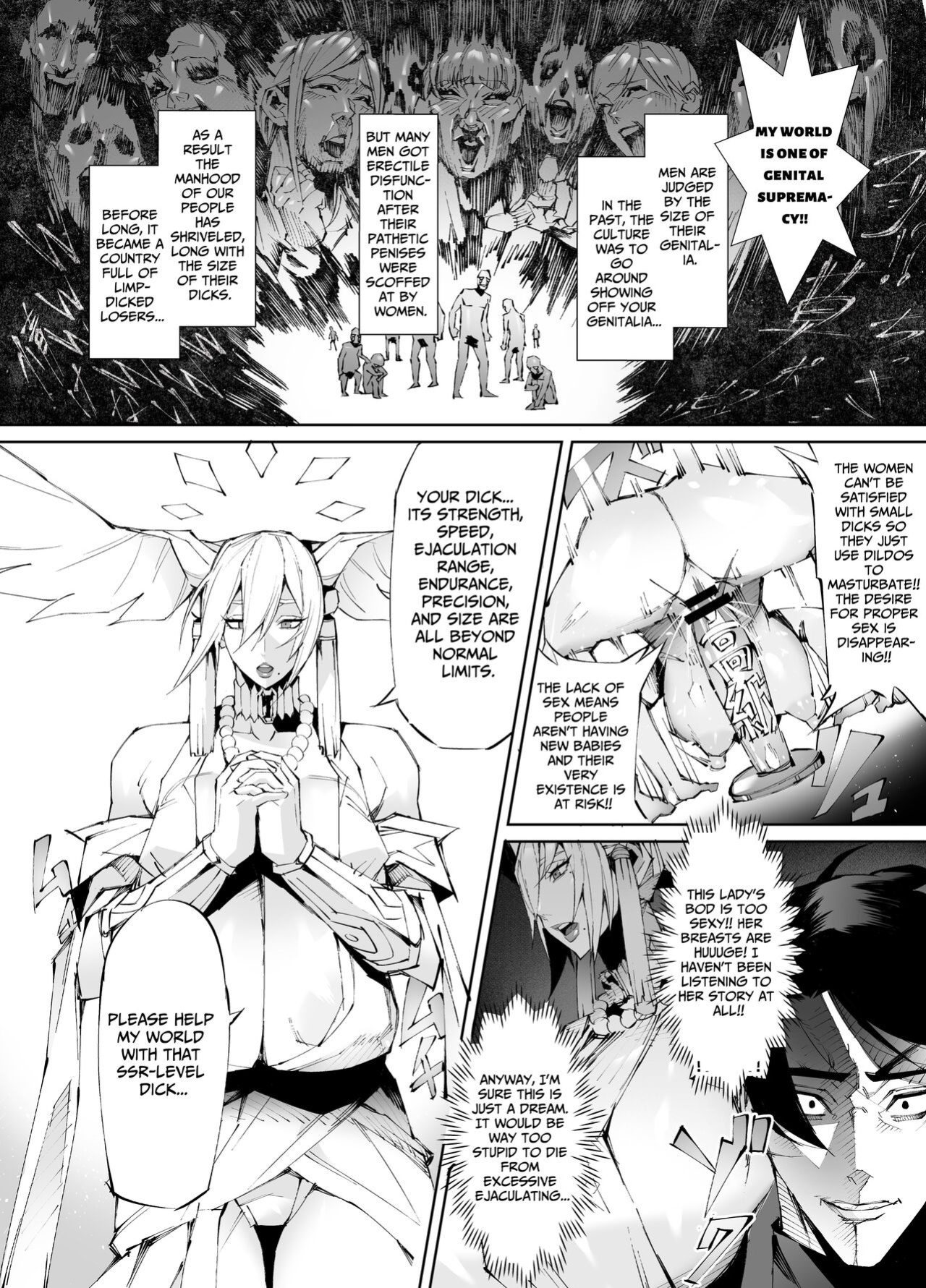[Yakiniku Tabetei (Pobotto)] Kyokon Tensei -Seiki Shijou Shugi na Isekai ni Tensei shita no de Bakunyuu Bijo to Hame Makuri-