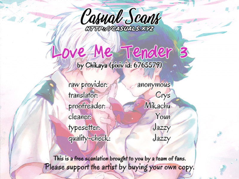 [Kyujitsusyukkin (Chikaya)] Love Me Tender 3 Boku no Hero Academia (Casual Scans)