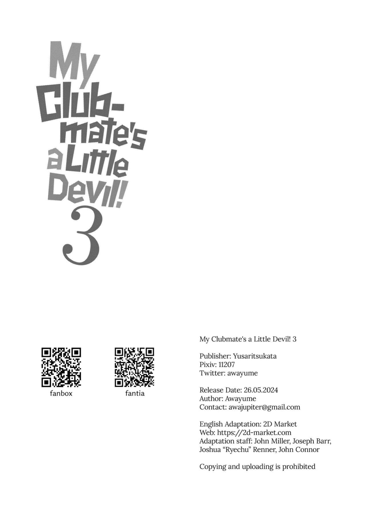 [Yusaritsukata (Awayume)] Kouhai wa Koakumama!? 3 | My Clubmate's a Little Devil! 3