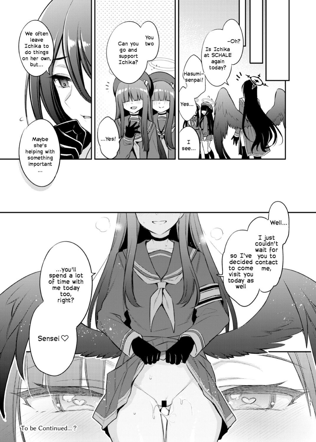 [K+W (sasachinn)] Sensei, Kyou mo Kore no Jikan ssu yo | Sensei, It's Time for You to Cum Today Too ♡ (Blue Archive) [Frankie M]