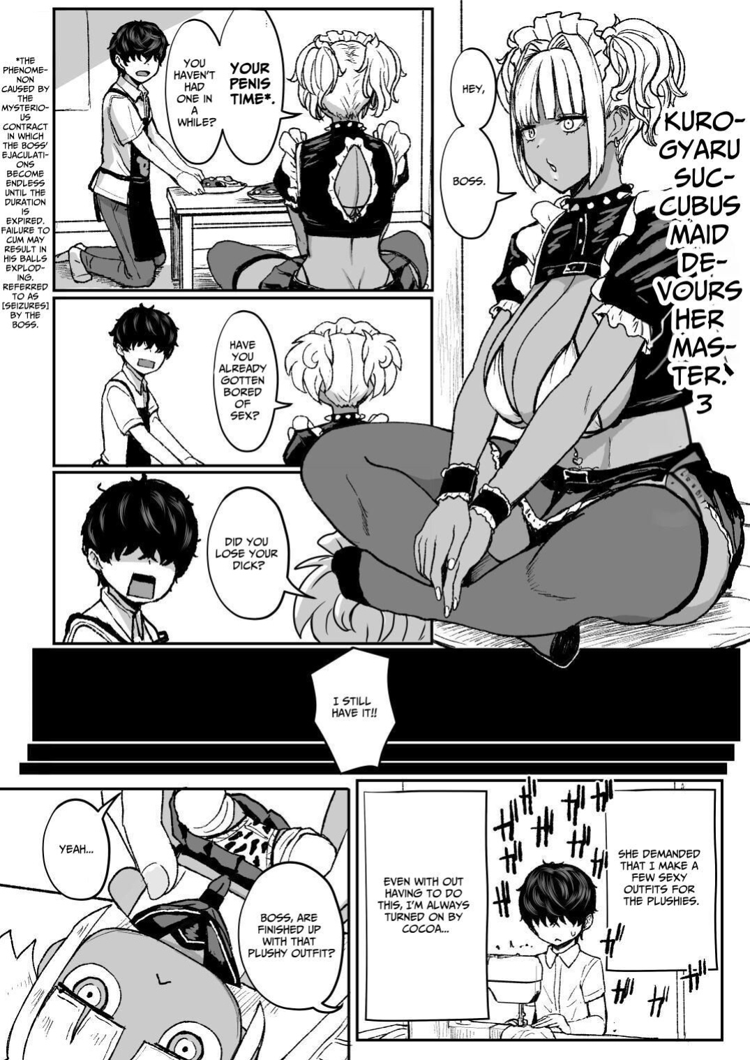 [NOSEBLEED (Miyamoto Issa)] Kuro Gal Maid Inma, Goshu O Kuu. 3 | Kuro-Gyaru Succubus Maid Devours Her Master 3 [Benri]