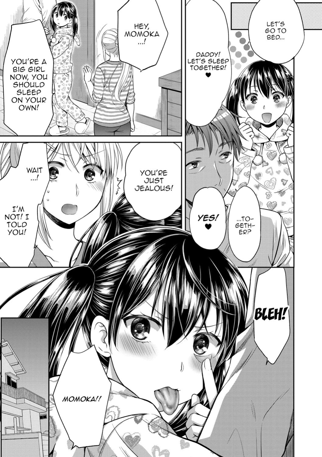[Harusawa] Nisemono Kazoku - Gifu ni Ochite Iku Musume | Daughter Falling Into Stepfather Ch.1-2