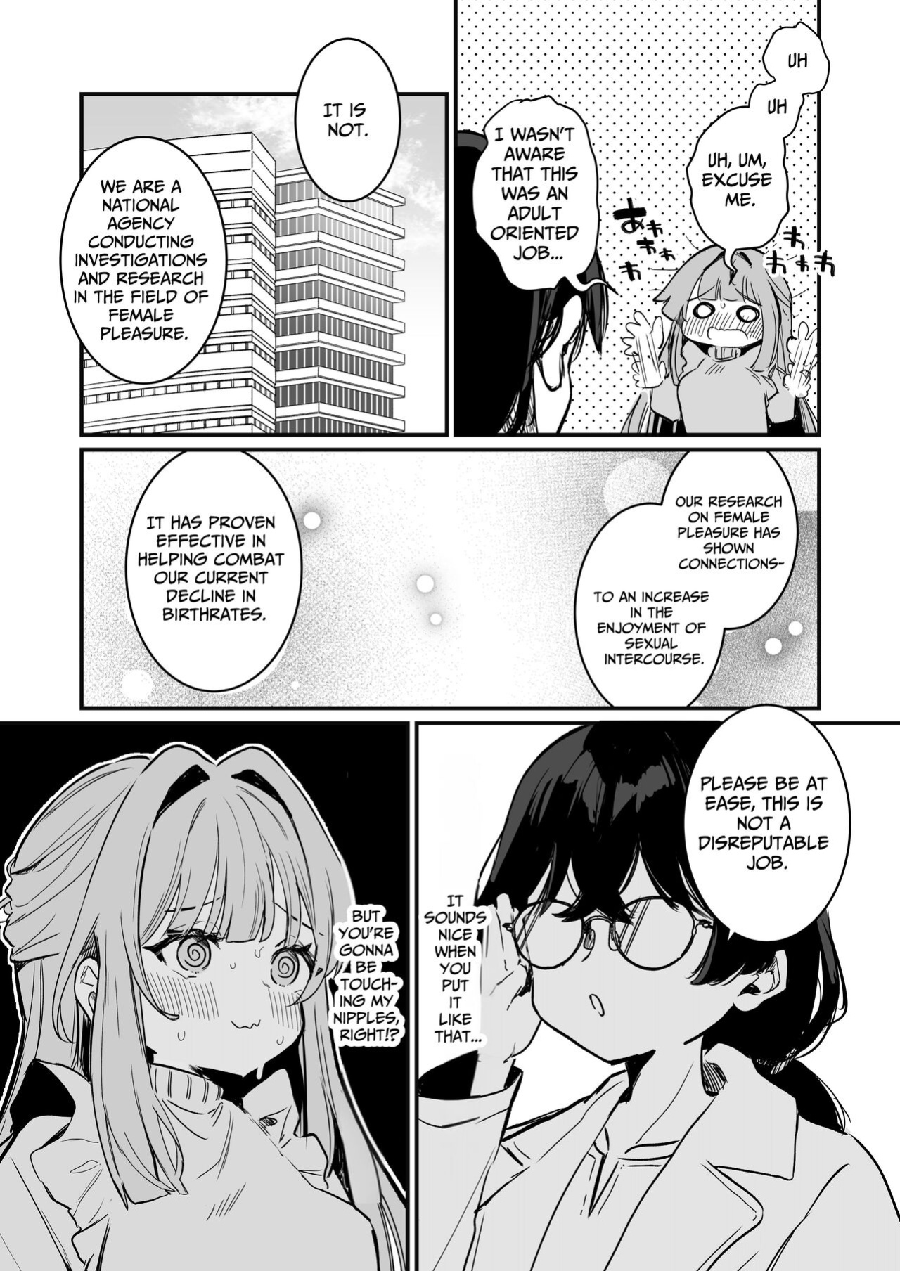 [Grand Plié. (Erohamuchan)] Chikubi Kando Chousa, Hajimemasu