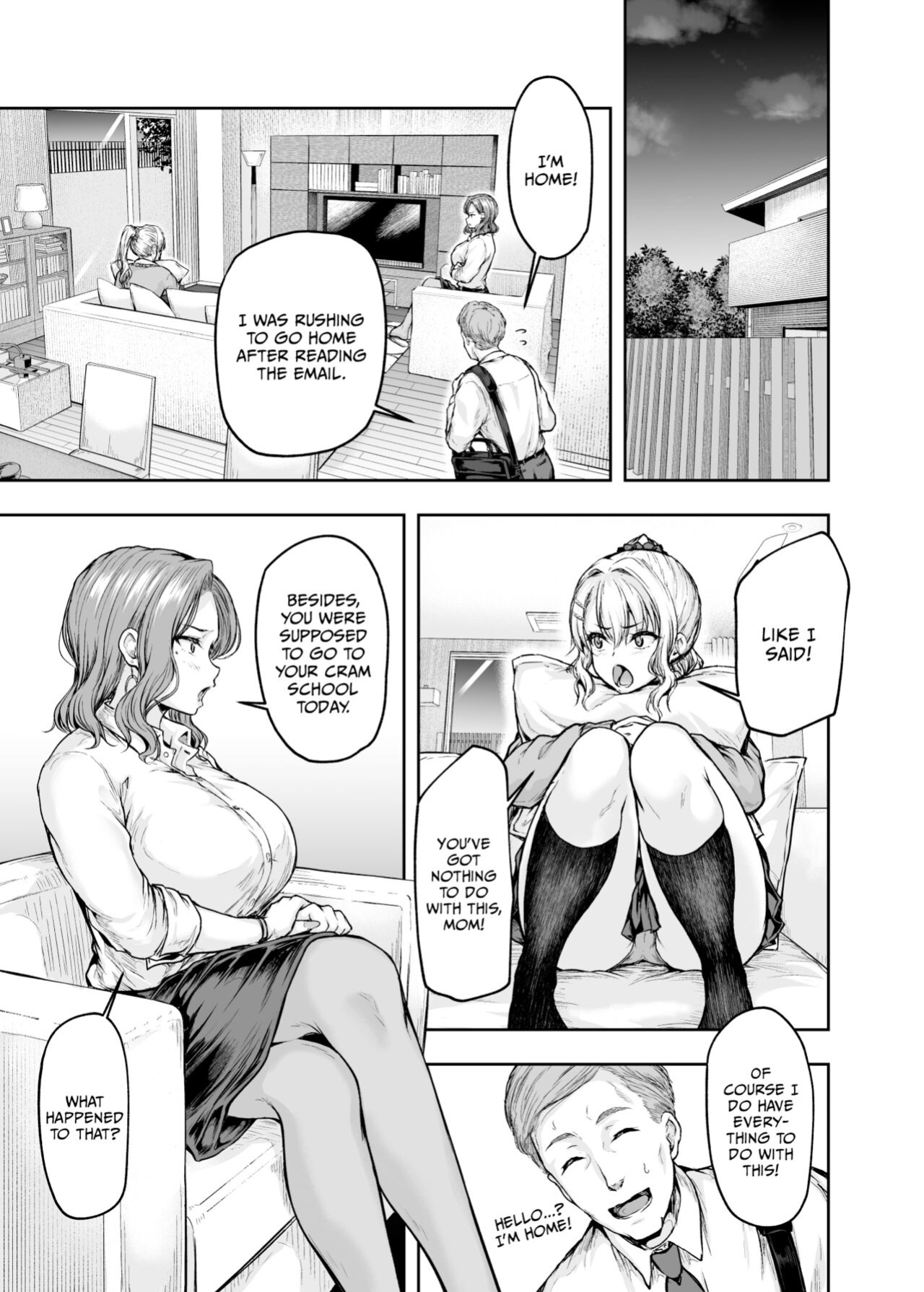 [Sazareito (Ohnaka Ito)] Mama ga Muchuu na Musume no Kareshi 1 - Kono Chinpo wa Kyouikujou Yoroshikunai node Mama ga Shori Shimasu. [Vivid Rabbit Translation]