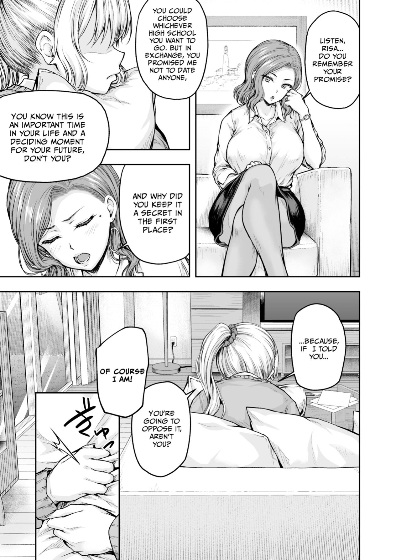 [Sazareito (Ohnaka Ito)] Mama ga Muchuu na Musume no Kareshi 1 - Kono Chinpo wa Kyouikujou Yoroshikunai node Mama ga Shori Shimasu. [Vivid Rabbit Translation]