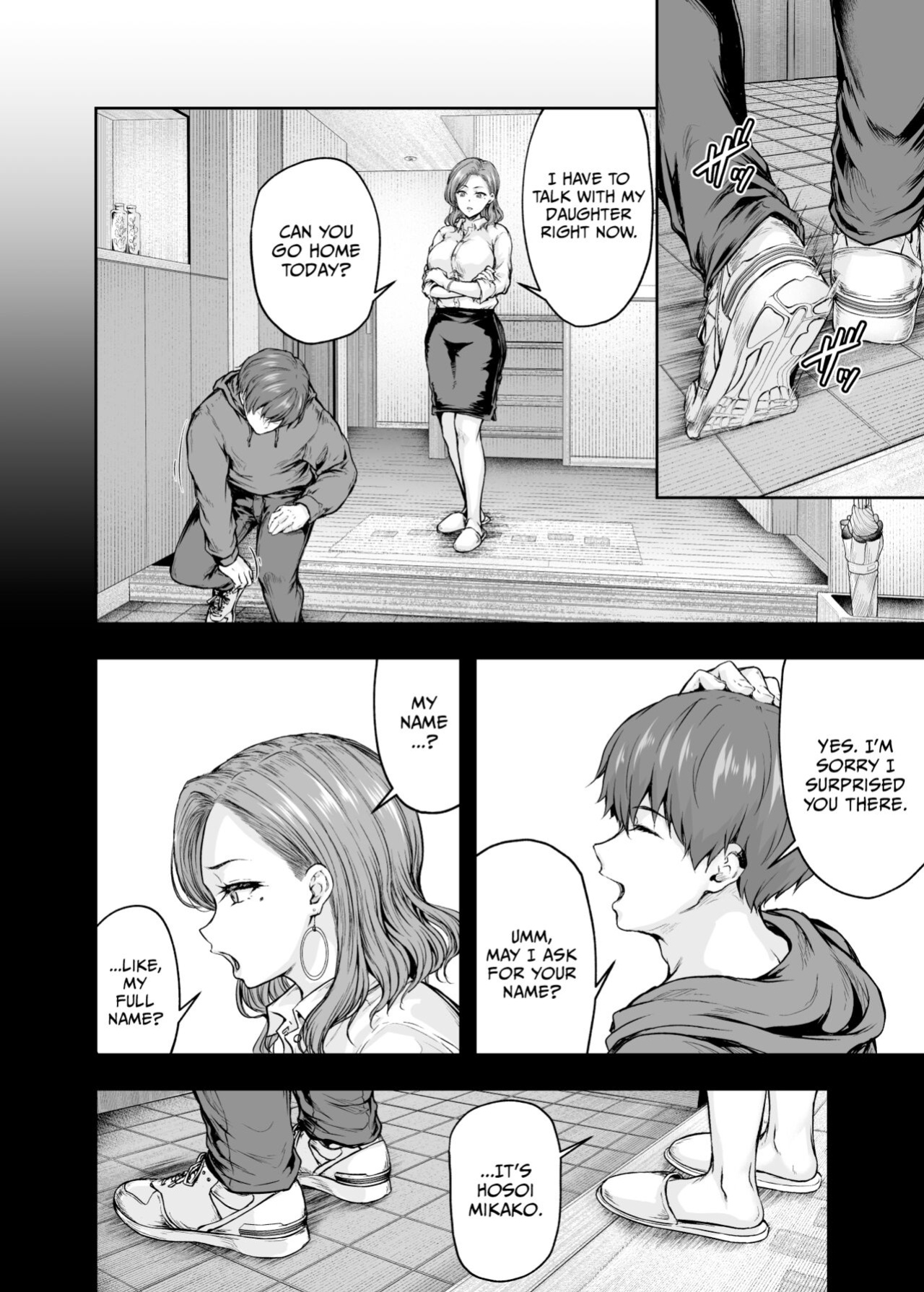 [Sazareito (Ohnaka Ito)] Mama ga Muchuu na Musume no Kareshi 1 - Kono Chinpo wa Kyouikujou Yoroshikunai node Mama ga Shori Shimasu. [Vivid Rabbit Translation]