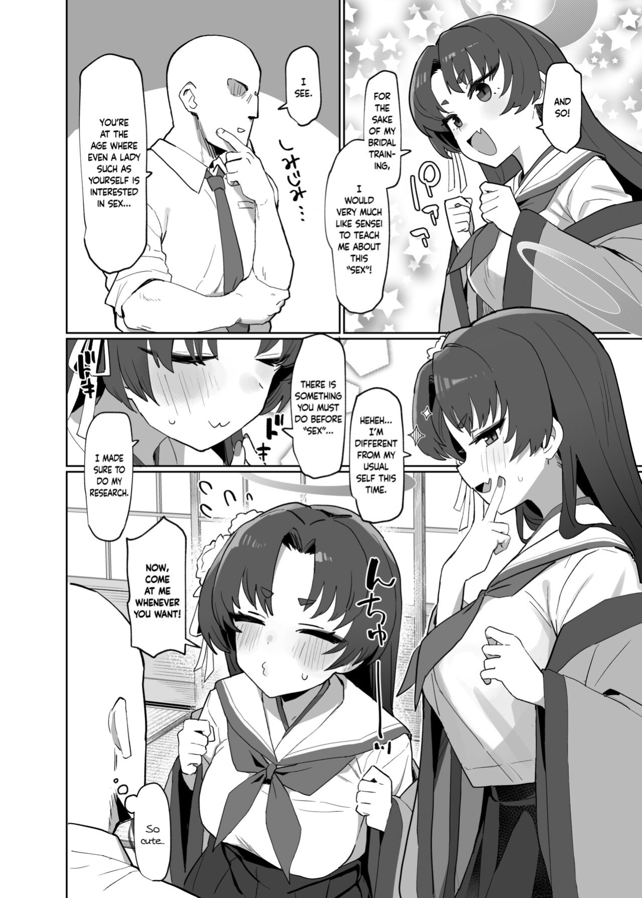 [Ballistic onahole (Б)] Sex no Junbi wa... Perfect ni Totonotte Orimasu no yo! | I'm Perfectly Prepared... For Sex! (Blue Archive) [Douzo Lad Translations]