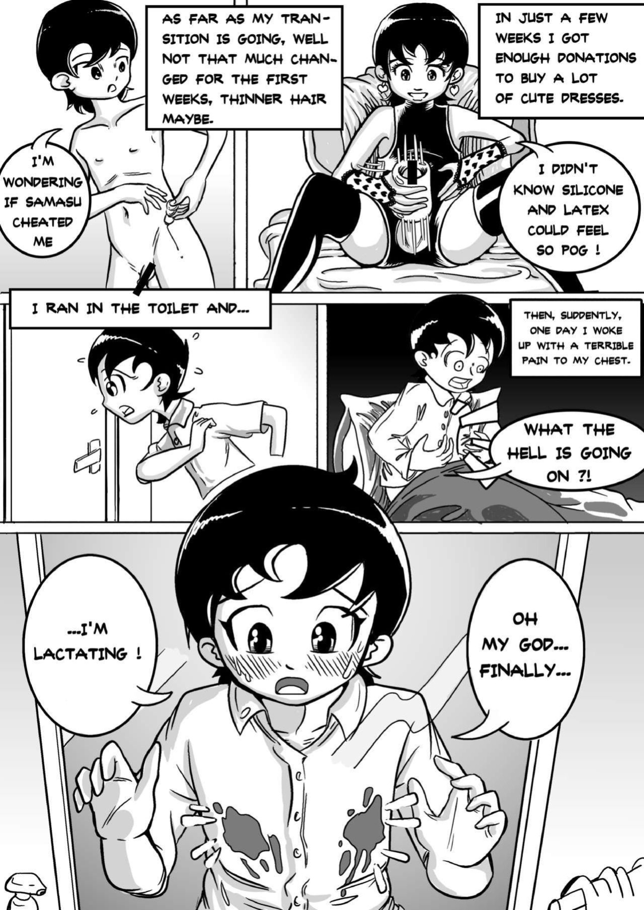 I tried female hormones to become a crossdresser Idol (black and white)